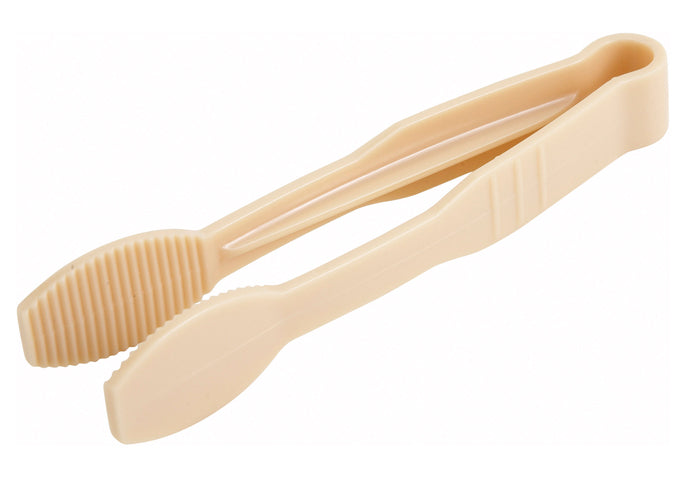 Winco PUTF-6B to PUTF-6K 6" Beige, Clear and Black, PC Flat Tong