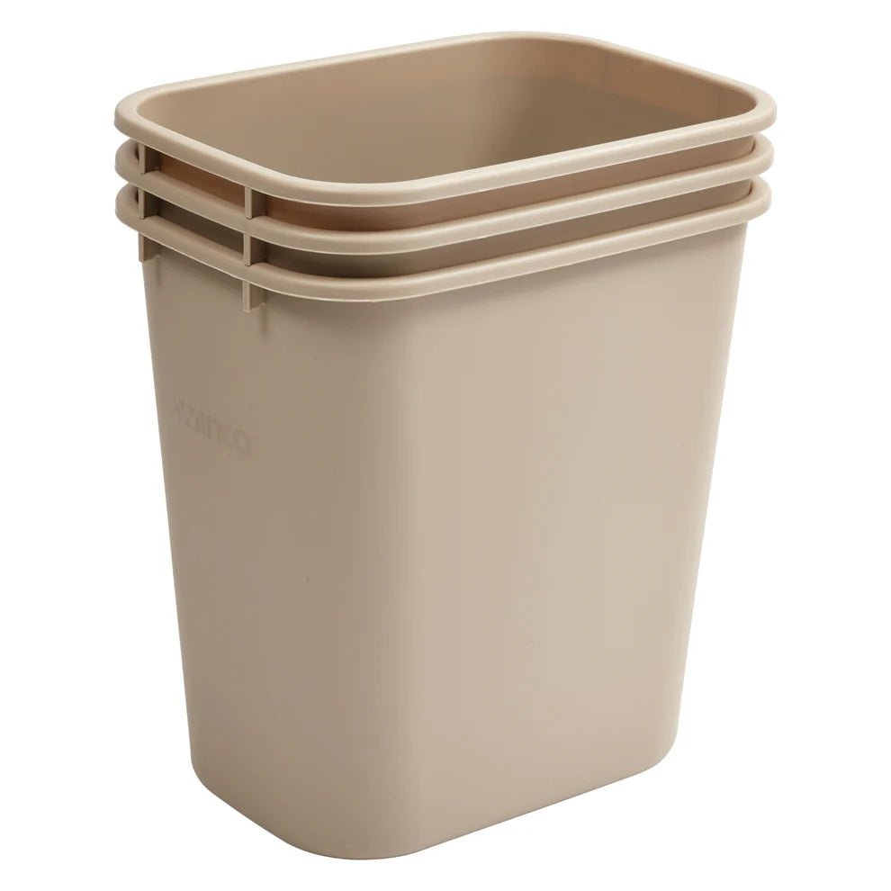 Winco PWR-28BE to 41K, 28-41 Qt Rectangular LDPE Wastebaskets, EA