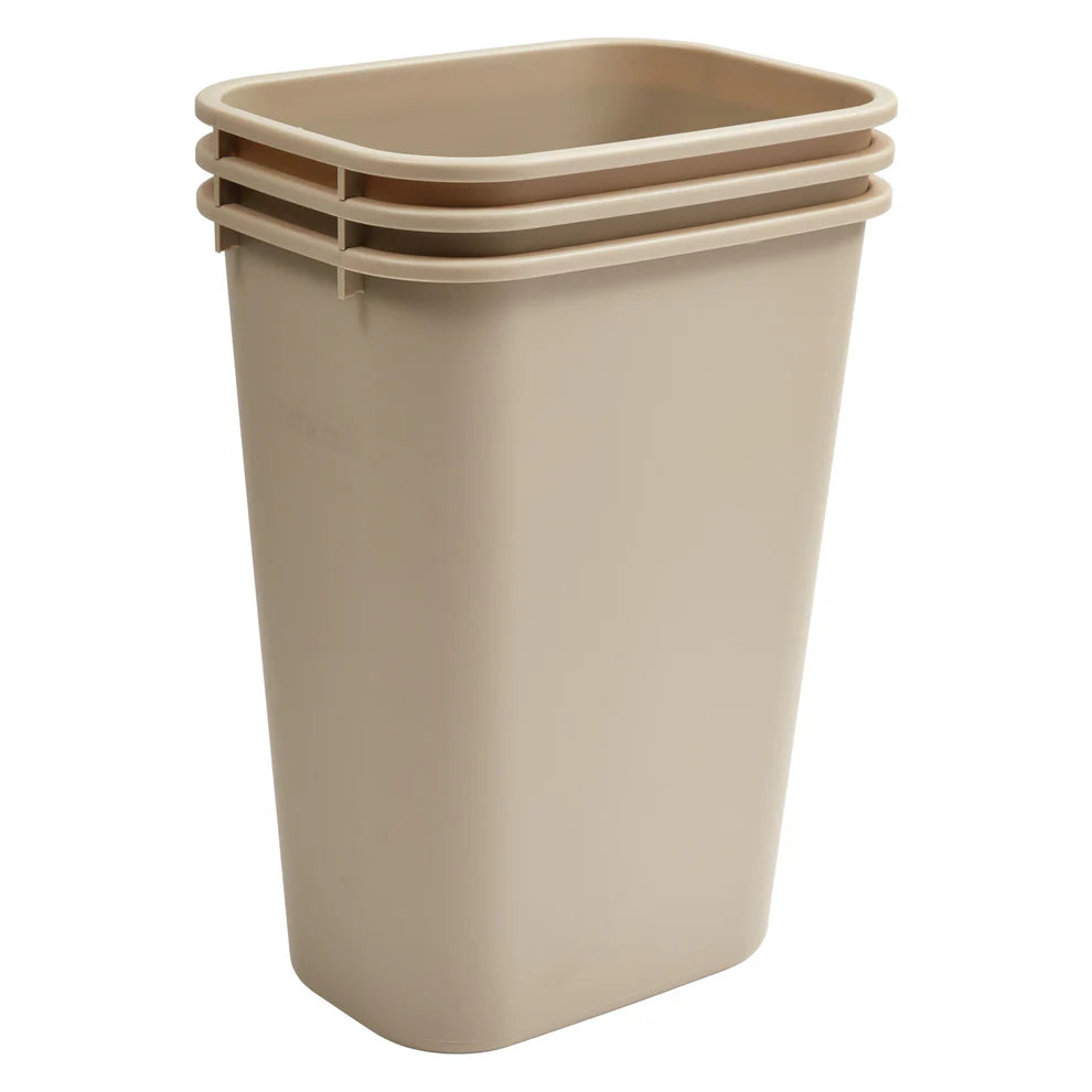 Winco PWR-28BE to 41K, 28-41 Qt Rectangular LDPE Wastebaskets, EA