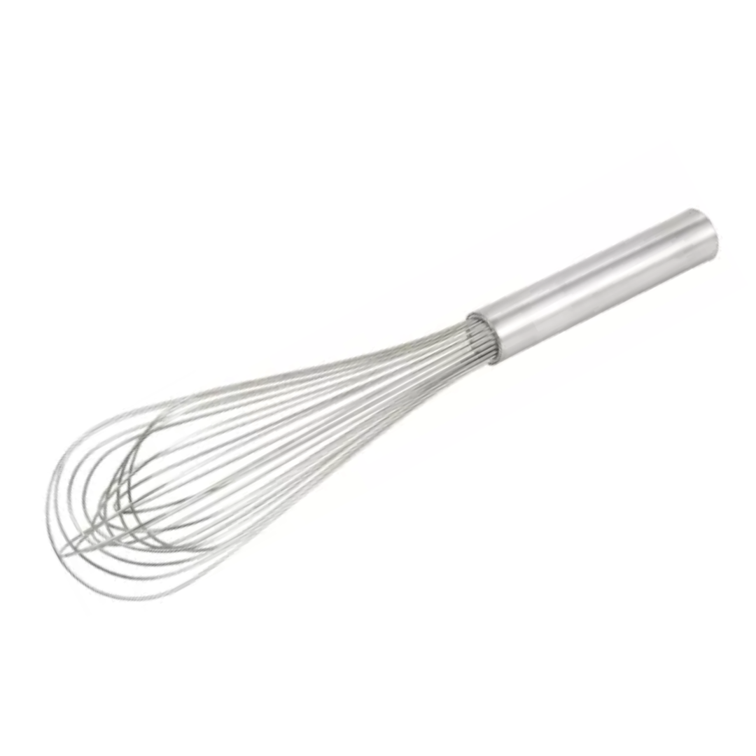 12-inch stainless steel piano wire whip stanton trading designed for efficient whipping and blending, featuring a sturdy handle and flexible wires for optimal aeration.