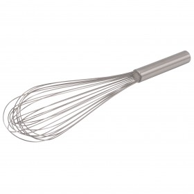 16-inch long stainless steel piano wire whip stanton trading designed for efficient whipping and blending, featuring a sturdy handle and flexible wires for optimal aeration.