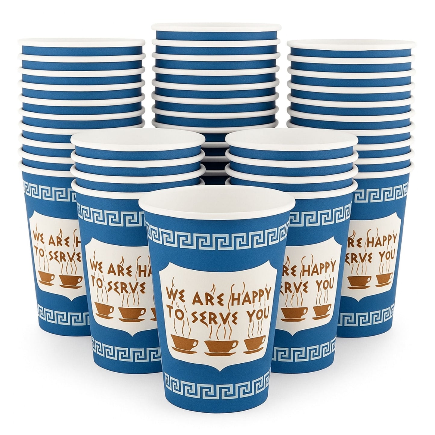 New York Greek Style Insulated Paper Hot Cold Cups