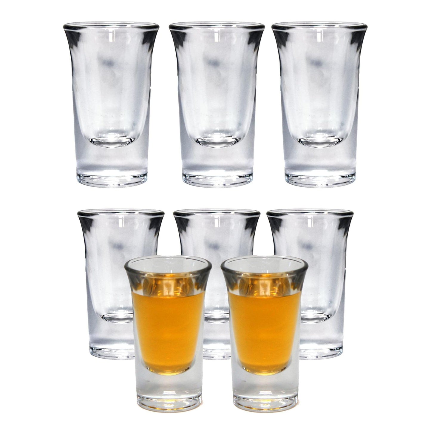 1 oz. Clear Tall Shot Whiskey Glasses