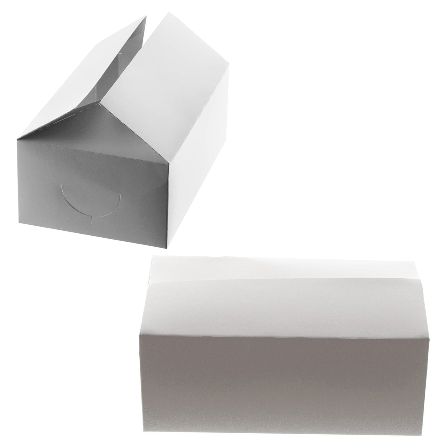 7" x 4" x 3" White Treat Flat Gift Boxes - Paper Snack Boxes, Flat Top Boxes, Barn Boxes - Bakery Box, White Gift Box, Birthday's, Weddings, Baby Shower Favor Box, To go Box, Chicken Box