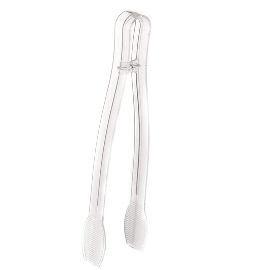 7" Heavy Duty Serving Tongs Clear