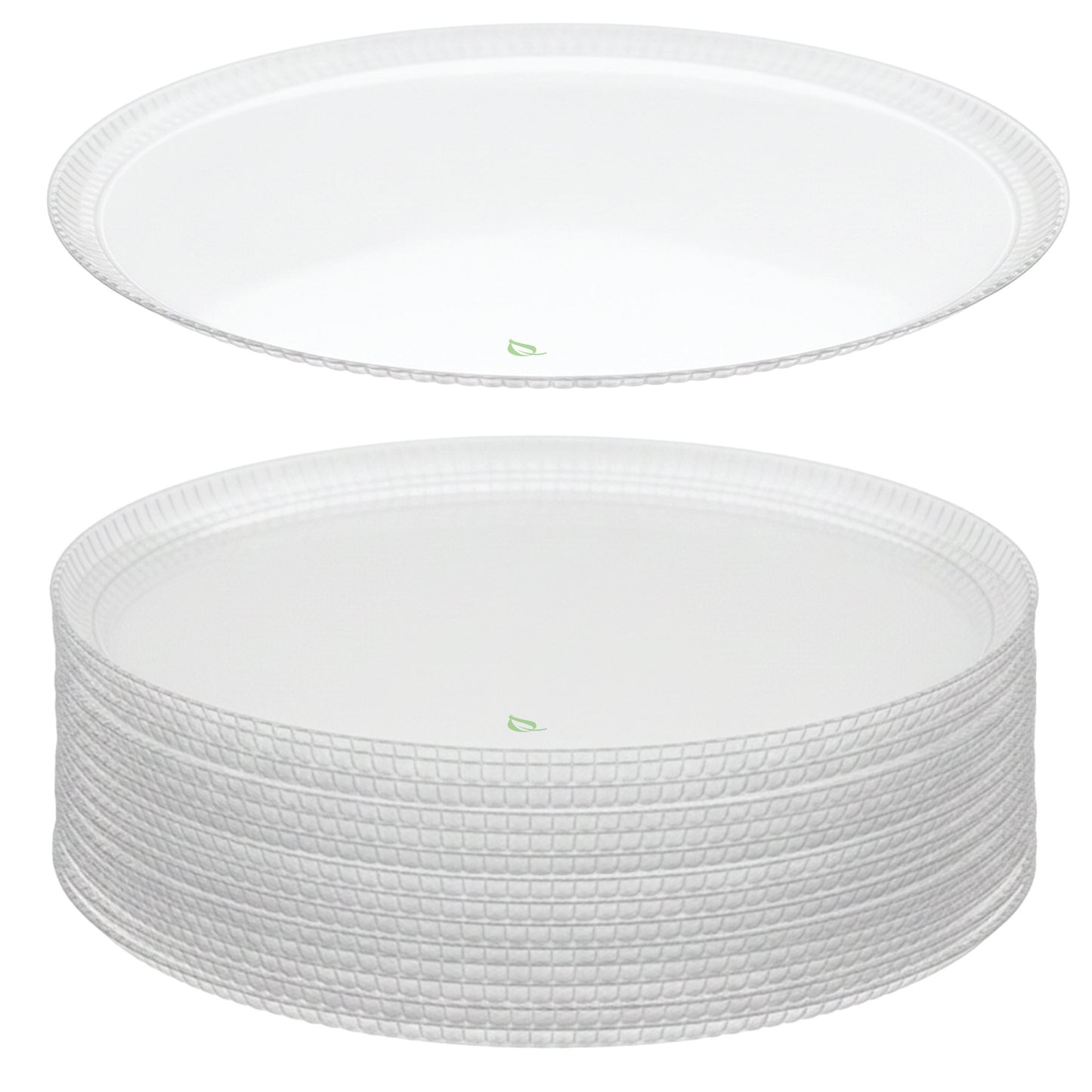 Ridged Clear Round Plastic Tray – Durable Serving Trays for Catering