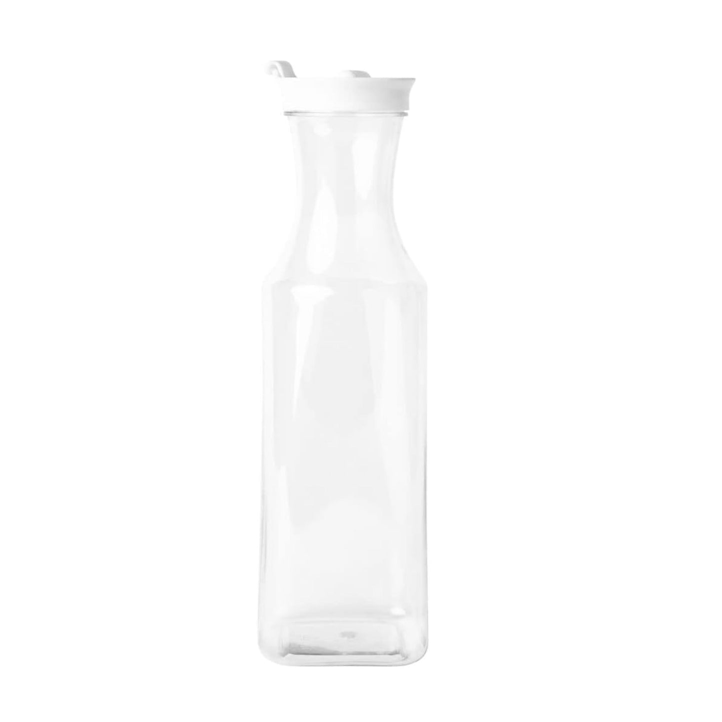 54oz Square Clear Plastic Pitcher with White Lid