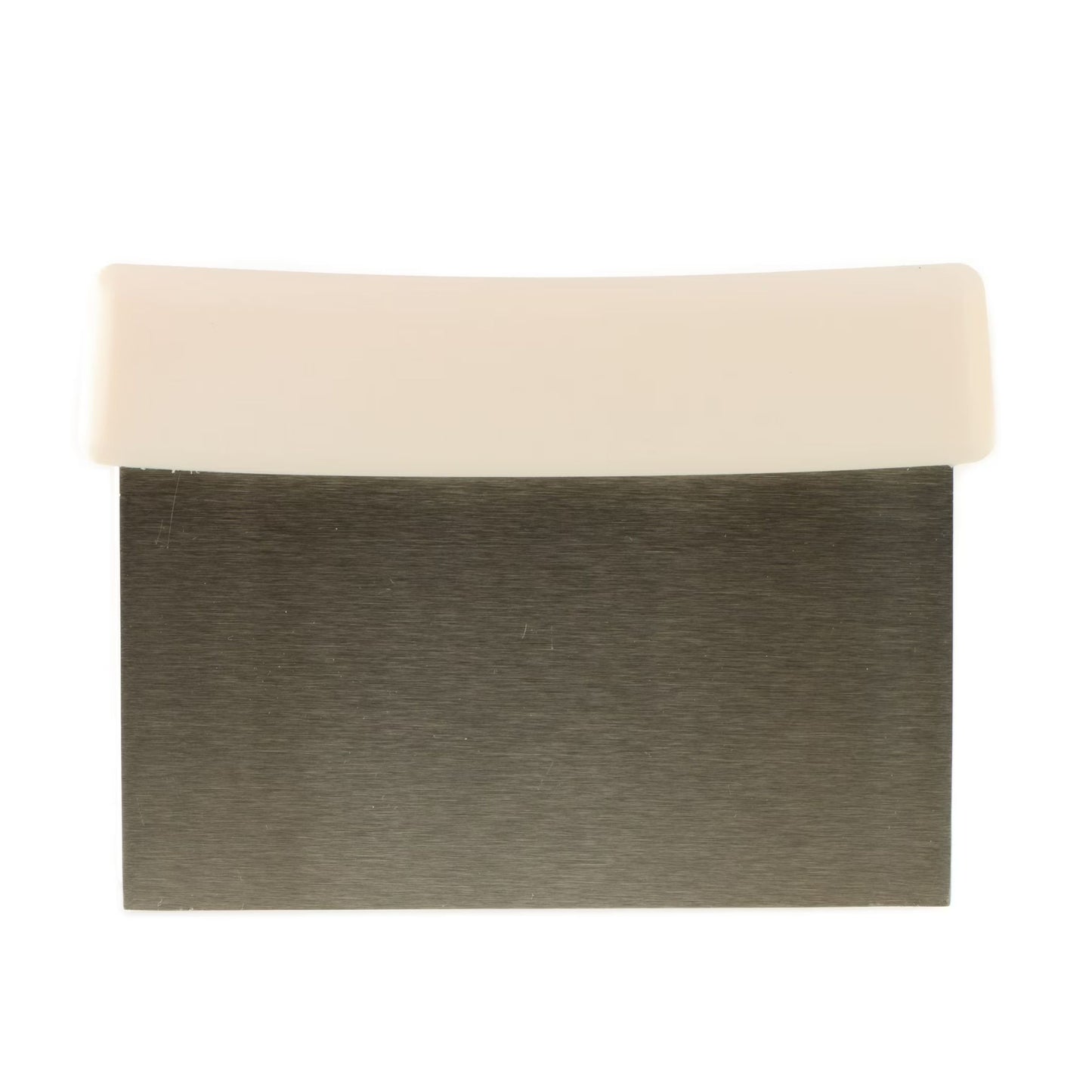 Dough Scraper 6" x 4", Polished Stainless Steel Blade, Plastic Handle