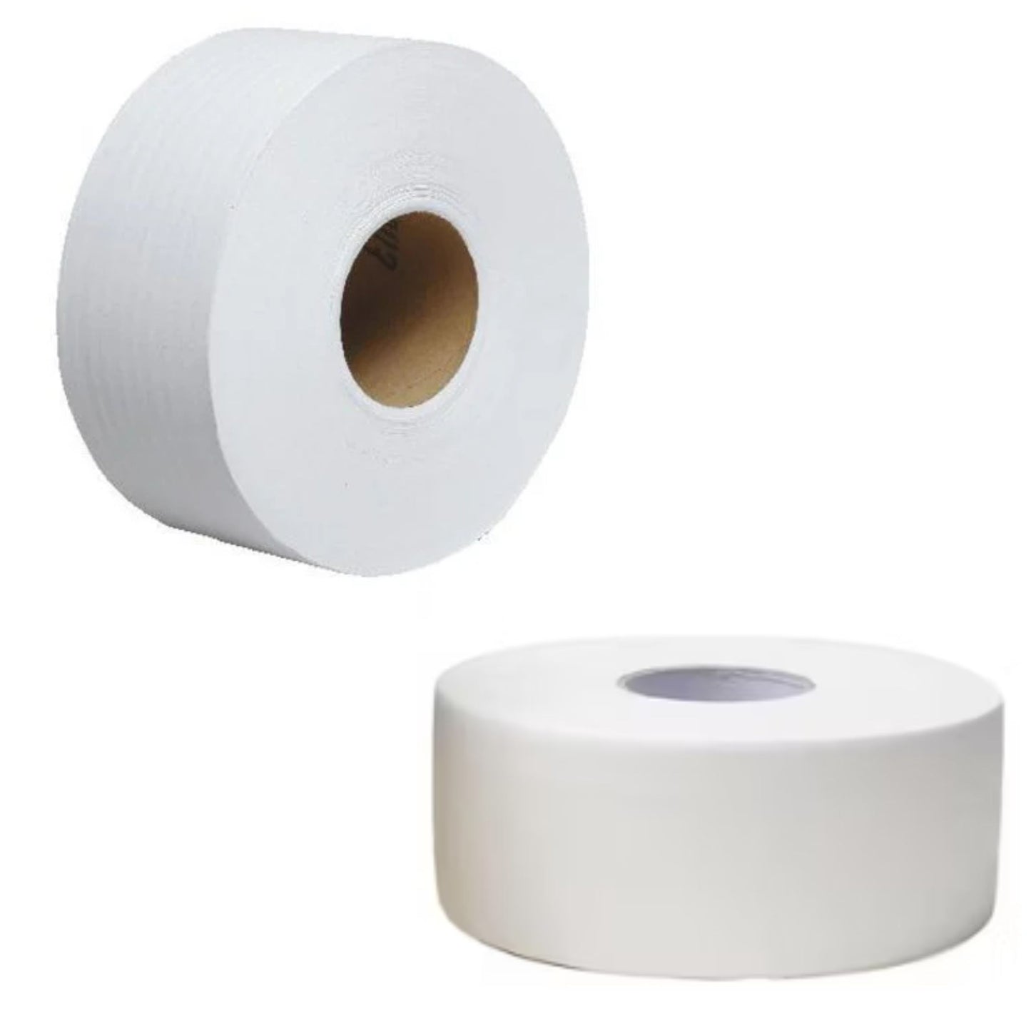 9" Diameter Toilet Paper Jumbo Roll Bathroom Tissue - 2-Ply White 1000 Feet Per Roll