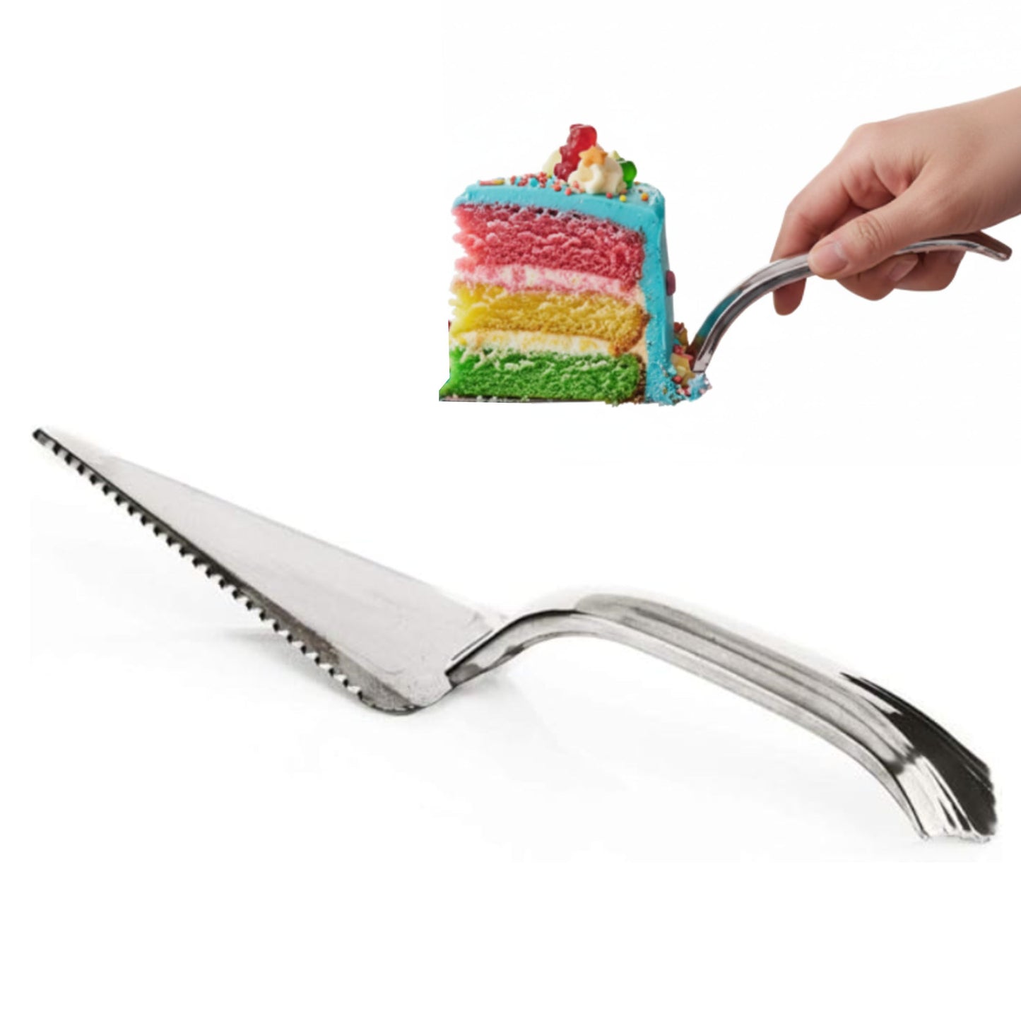 Silver Disposable Plastic Cake Servers Cake Lifter 10"