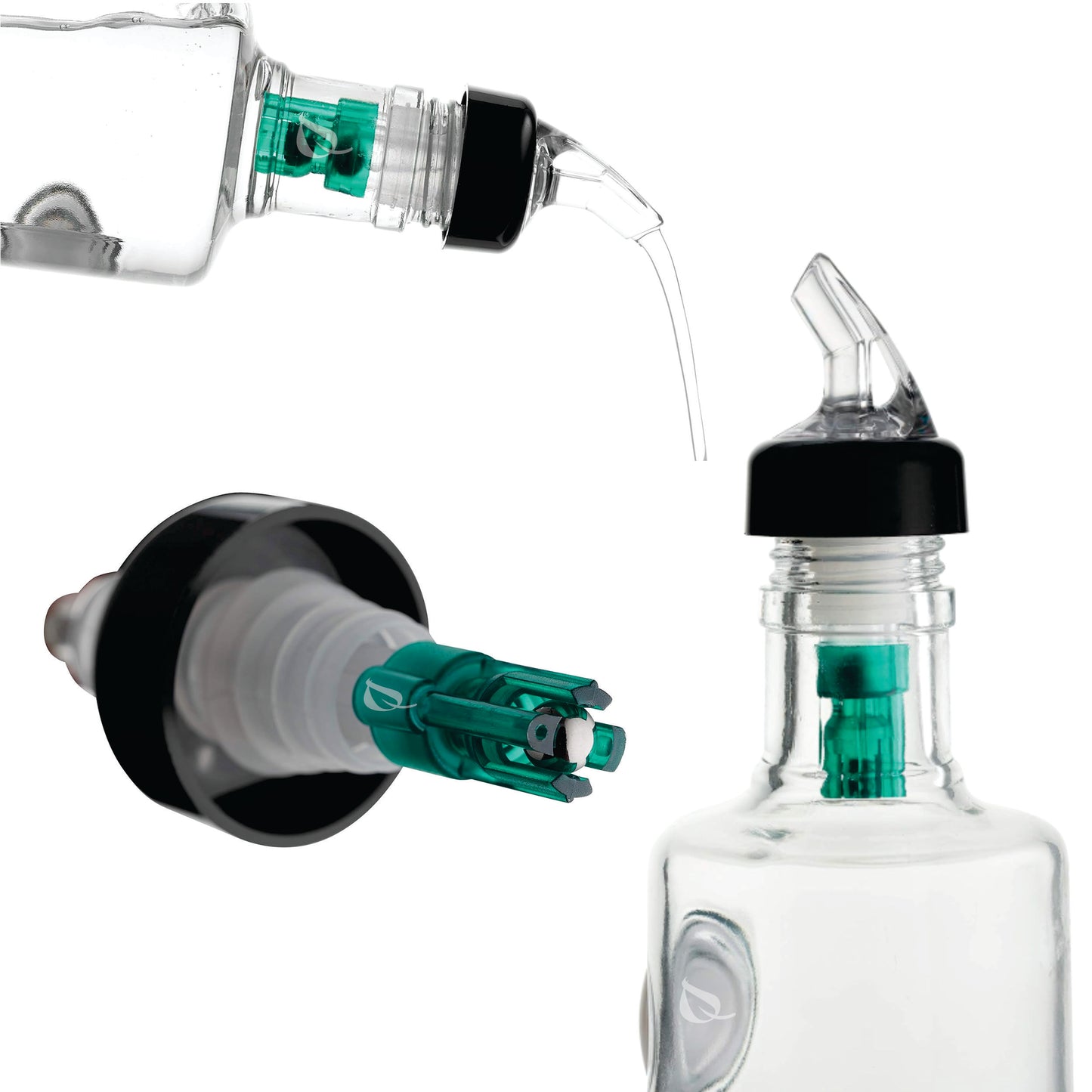 Liquor Measured Bottle Pourers - Collared Automatic Measured Bottle Pourer (0.5oz, 0.75oz, 1oz)