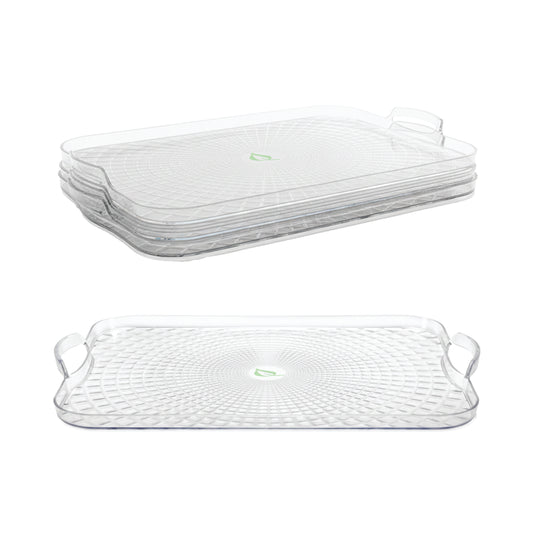 18"x13" Clear Serving Pixel Tray with Handles