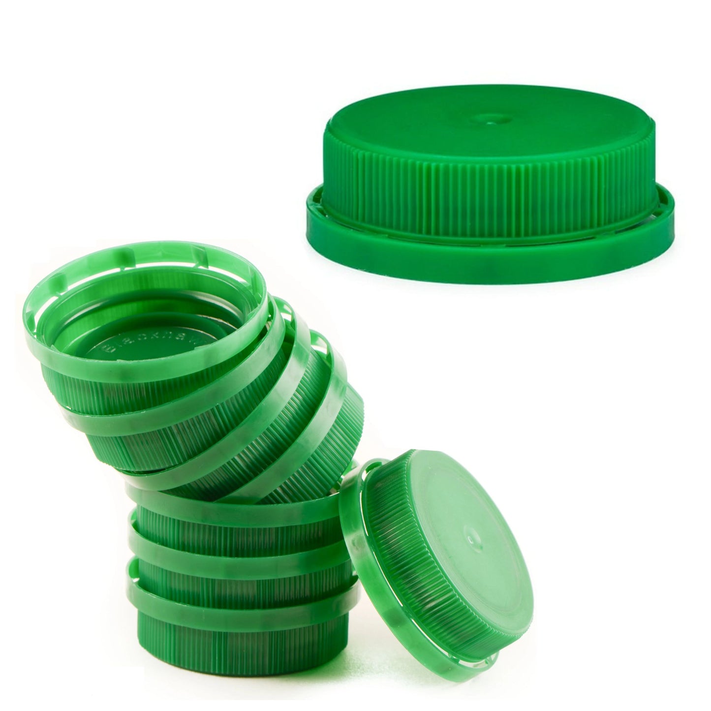 38MM Ratchet Caps and Lids for Plastic Juice Bottles For HDPE and Foggy Plastic Juice Bottles, Smoothie Bottles, Fresh Squeezed Juice Container (Blue, Green, Orange)