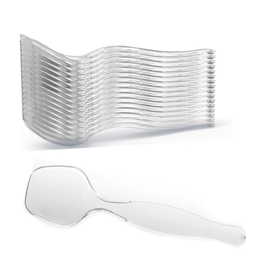 Disposable Plastic Clear Serving Spoons | Heavy Duty | Large 8.5