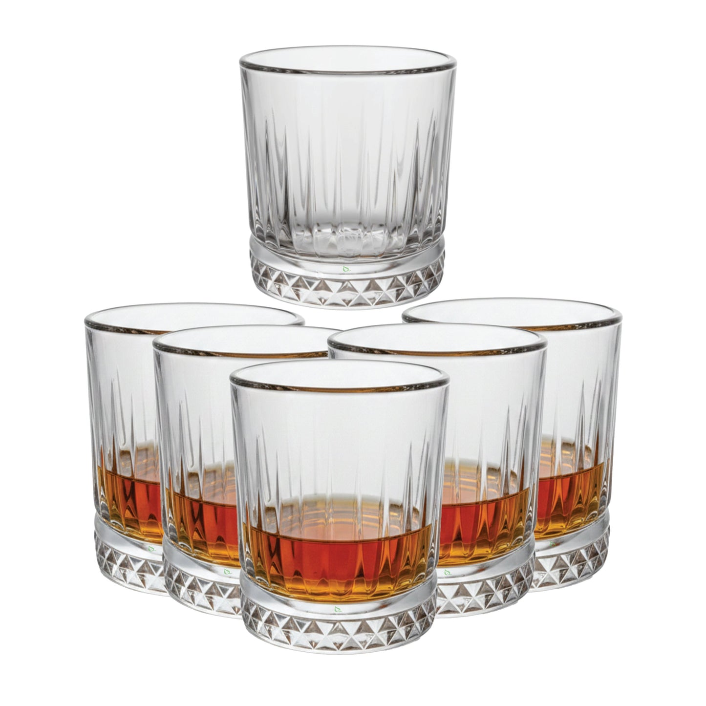 round 7oz clear glass old fashioned whiskey glass for cocktails and spirits