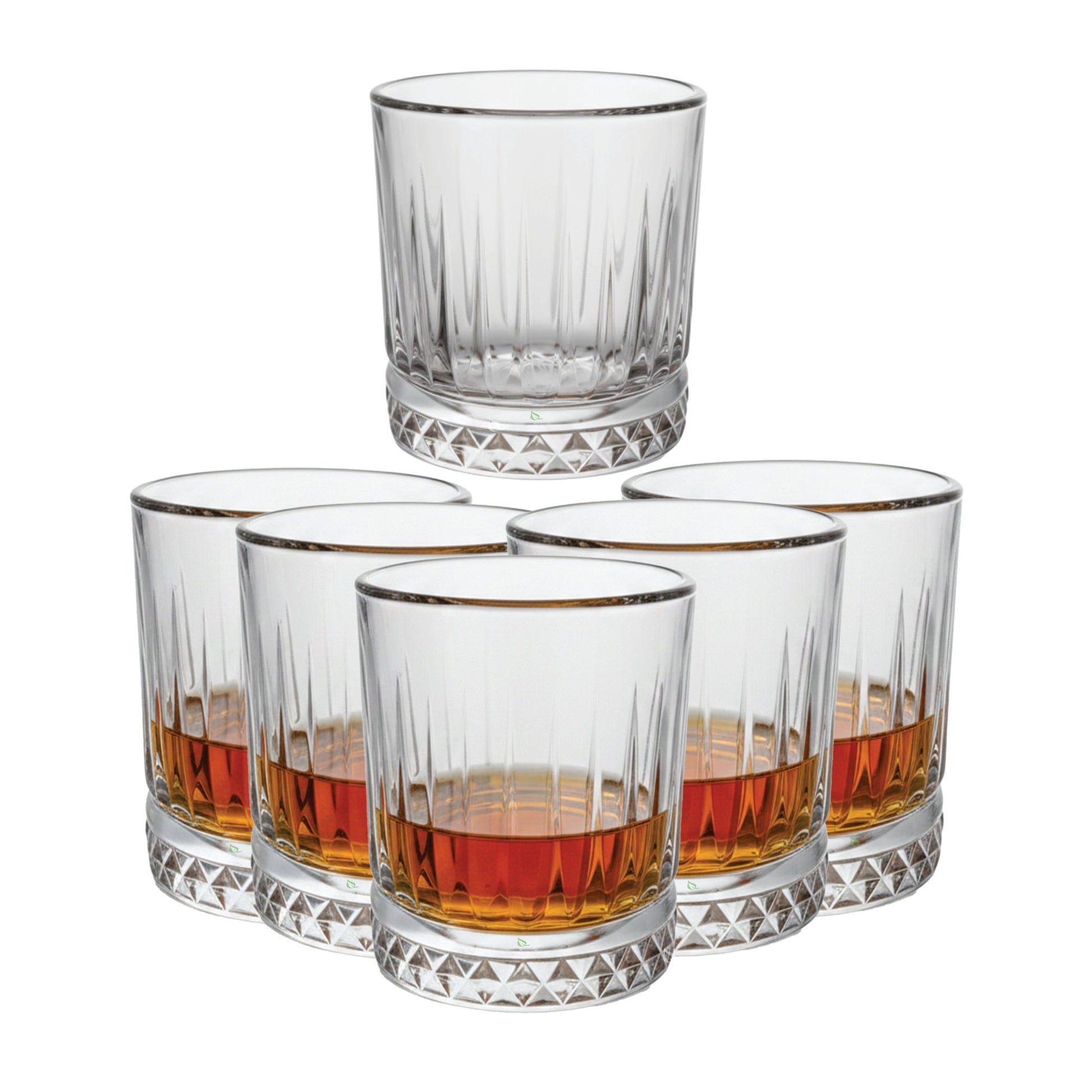 round 7oz clear glass old fashioned whiskey glass for cocktails and spirits