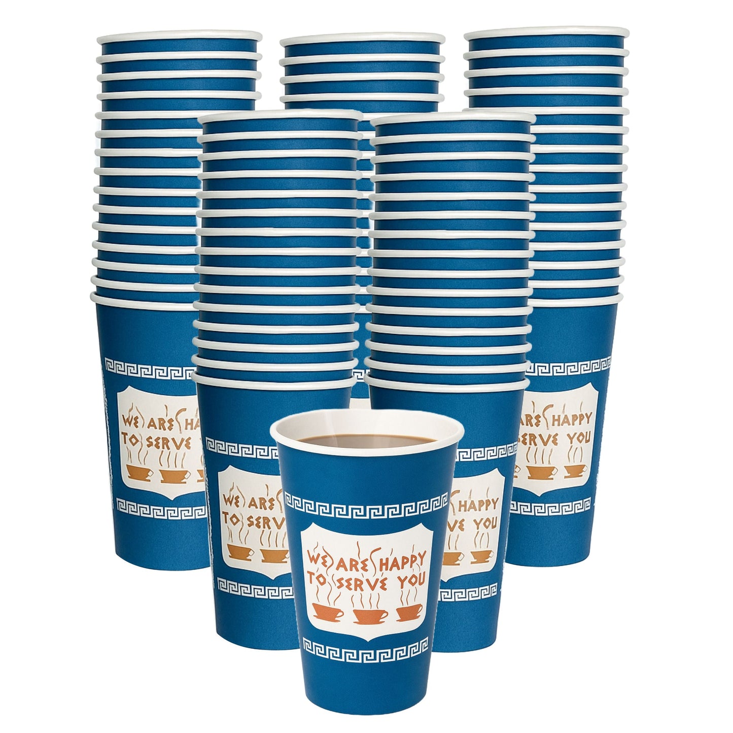 New York Greek Style Insulated Paper Hot Cold Cups