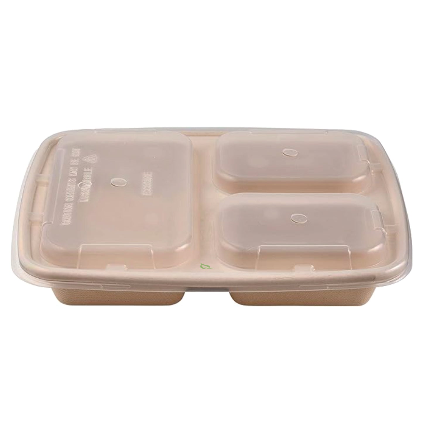 36oz 3 Compartment Compostable Food Storage Container