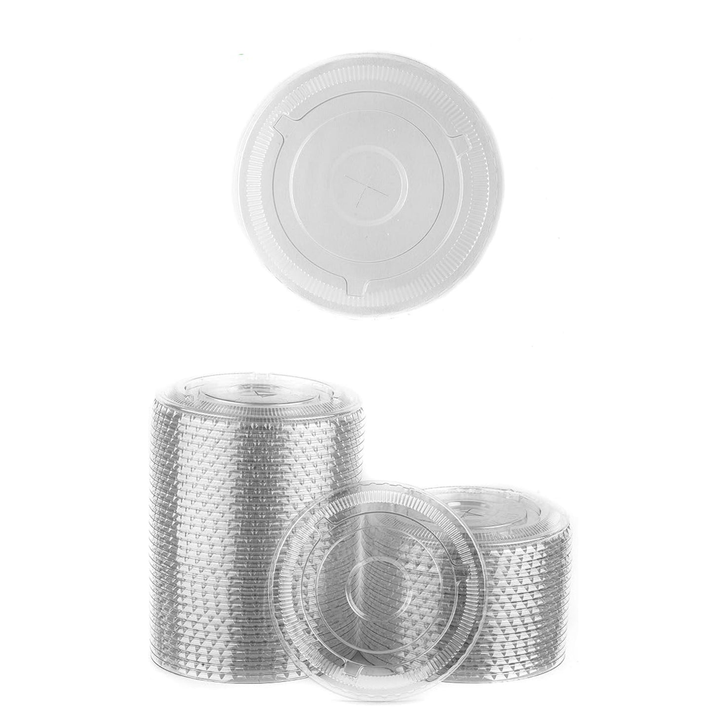 Disposable Clear Flat Plastic Cold Cup Lids For (9oz,10oz,12oz,14oz,16oz,20oz,24oz) Cups PET Lids