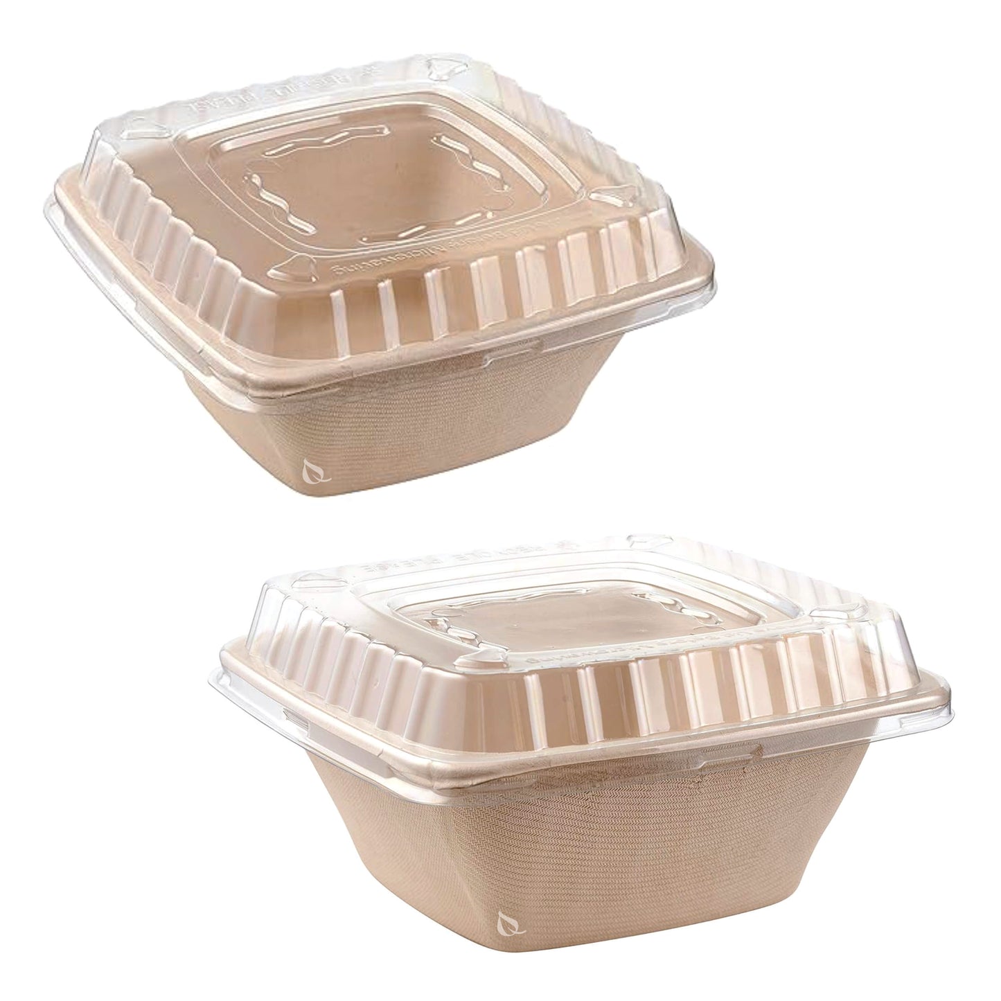 Eco Friendly Disposable Square Bowls Compostable Container with Dome Lids