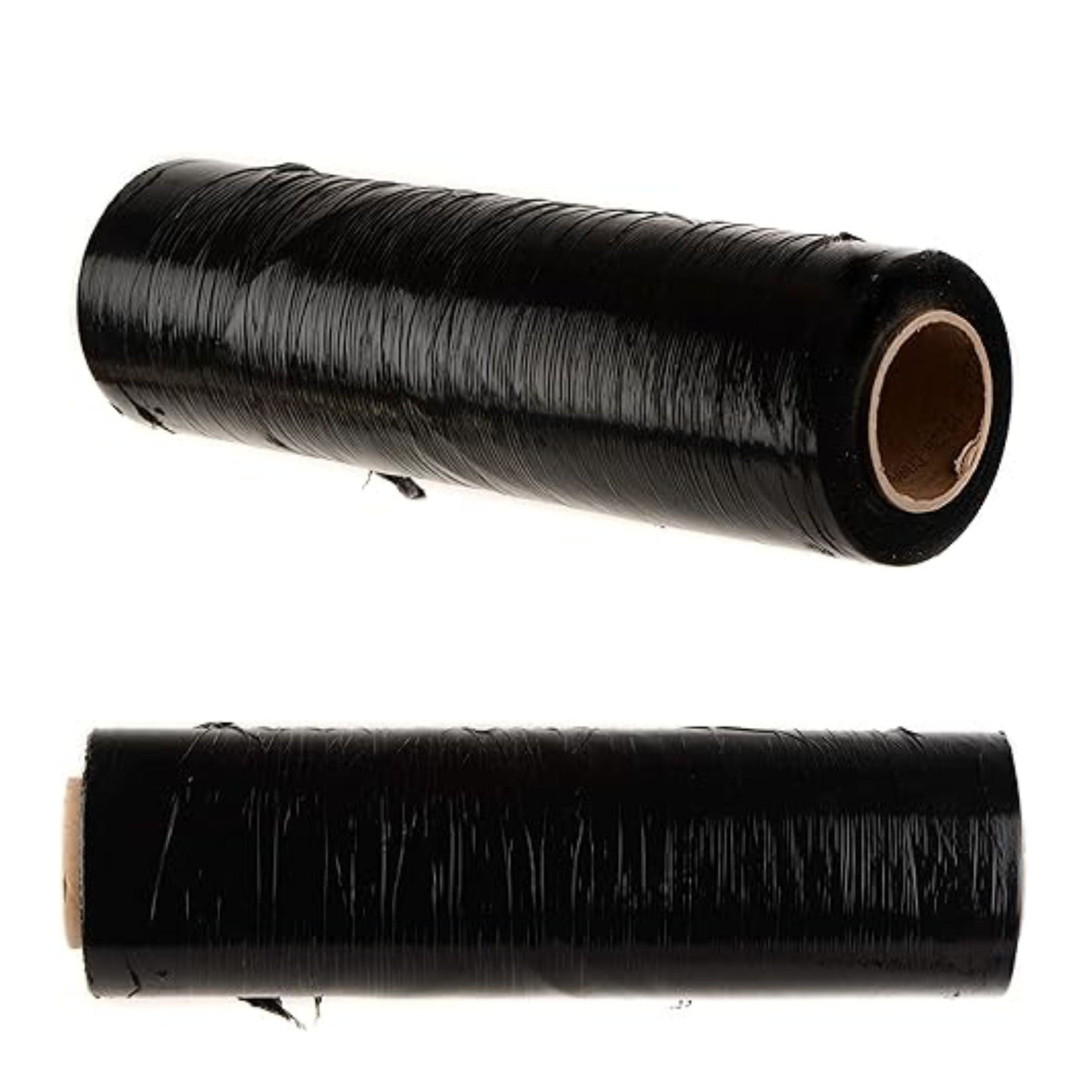 Black Stretch Shipping Film Tape Wrap 80 Gauge Thick 18" x 1500 Ft
