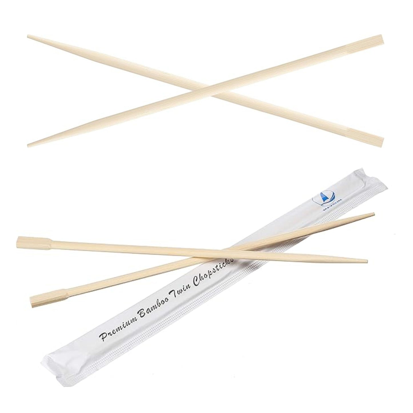 9 Inch Premium Paper Wrapped Disposable Bamboo Chopsticks - Japanese Disposable Chopsticks Bulk Certified Quality by EcoQuality