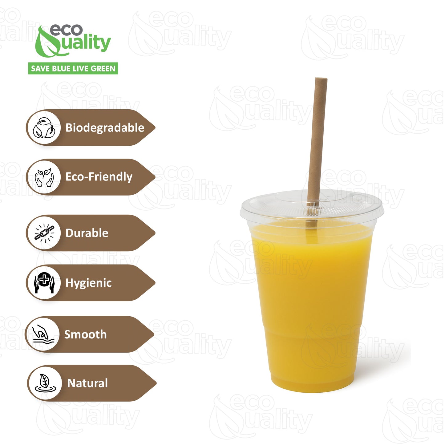 Wrapped Kraft Paper Smoothie Straws 0.3 Inch Wide, Biodegradable Brown Jumbo Durable Drinking Straws, Smoothies, Bubble Tea, Boba, Meal Prep, Shakes