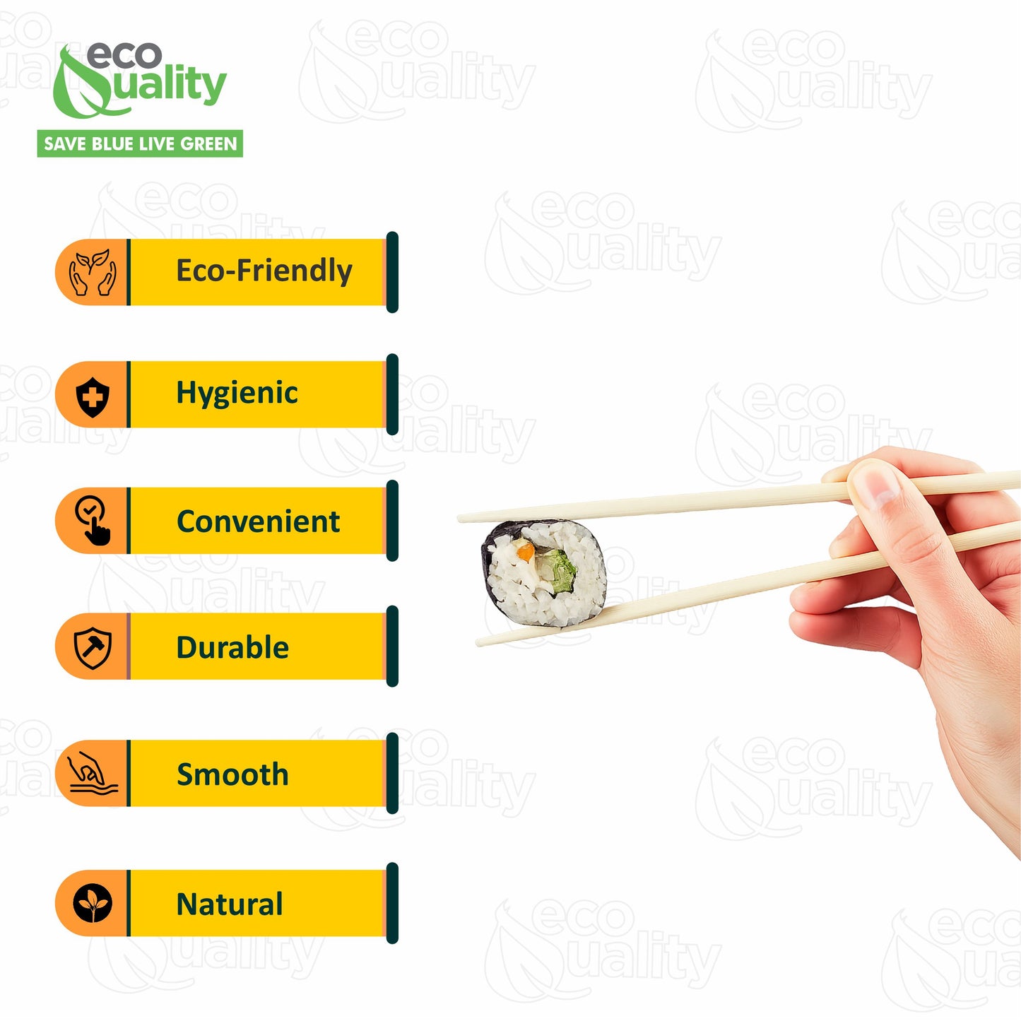 9inch Premium Plastic Wrapped Disposable Bamboo Chopsticks