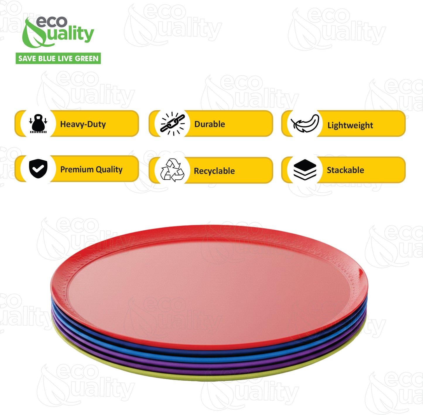 Ridged Assorted Jewel Round Tray – Elegant Serving Trays for Events