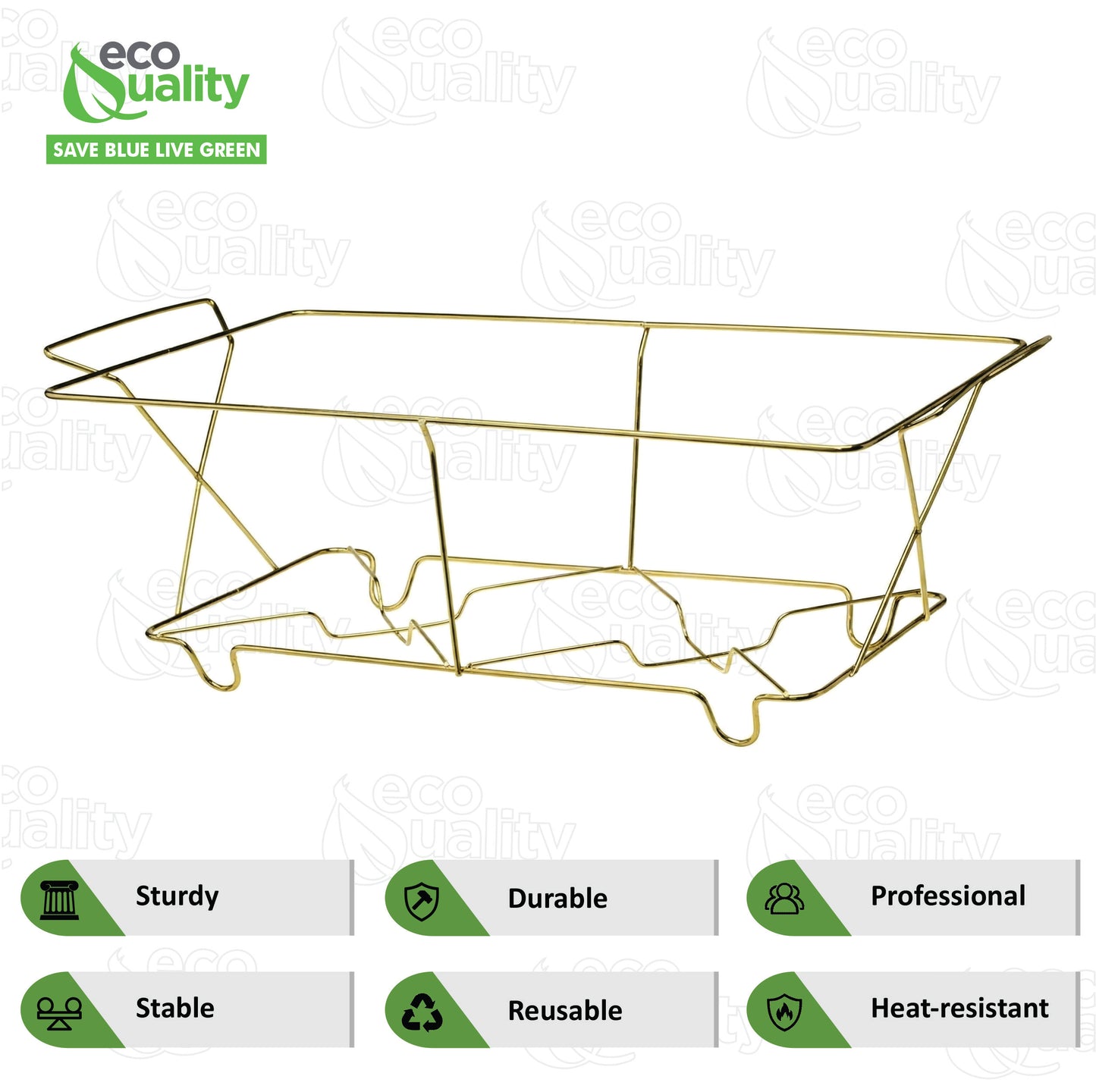 Wire Chafing Rack – Elegant Black & Gold for Buffets, Catering & Events