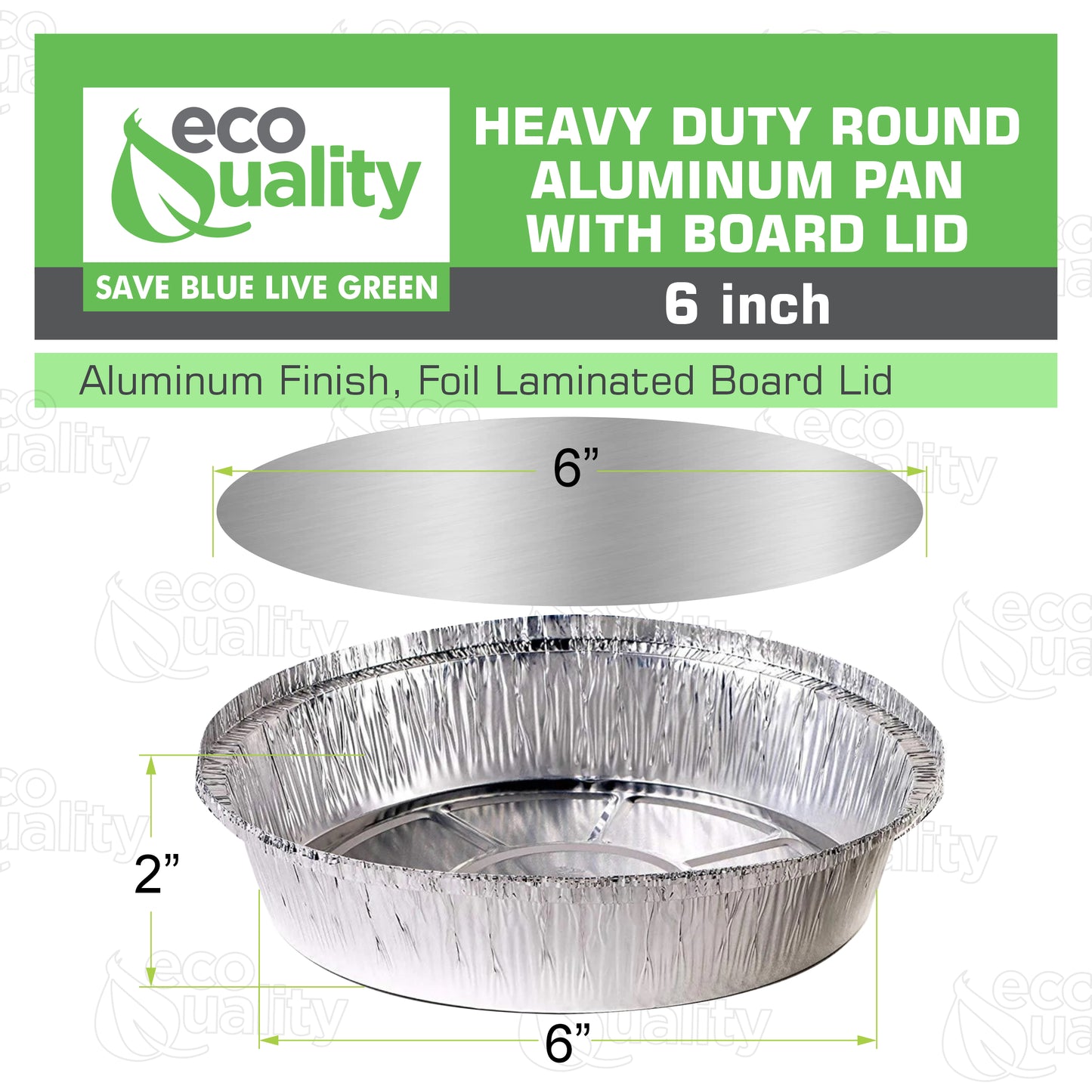 Disposable Round Aluminum Foil Takeout Pans with Flat Board Lids