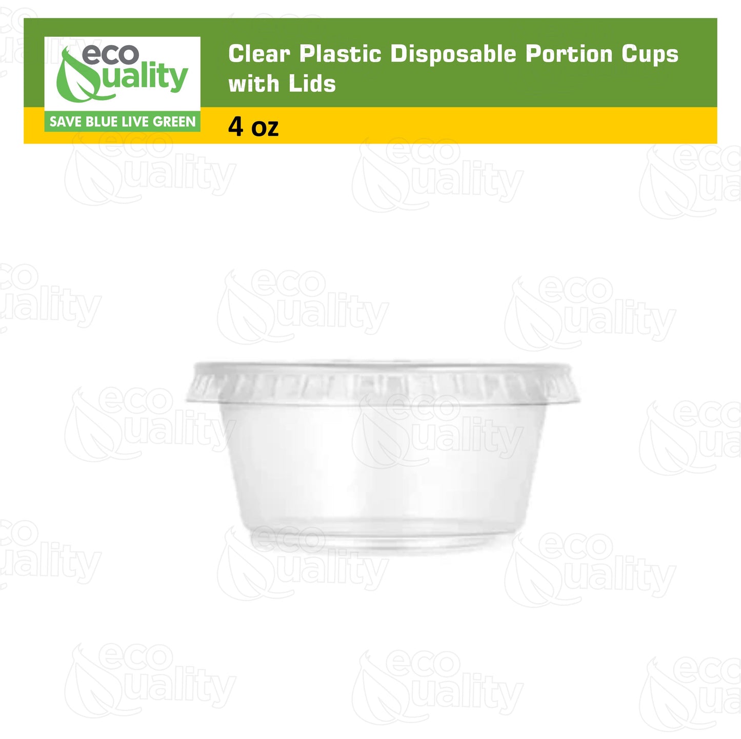 4oz Clear Leak Proof Plastic Condiment Souffle Containers with Lids, Disposable - Perfect for Sauces, Samples, Slime, Jello Shots, Food Storage