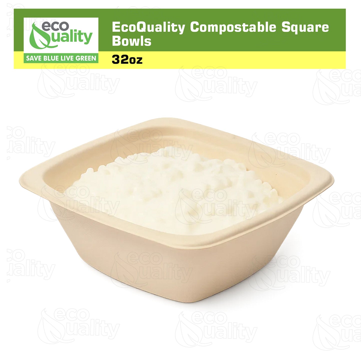 Eco Friendly Disposable Square Bowls Compostable Container