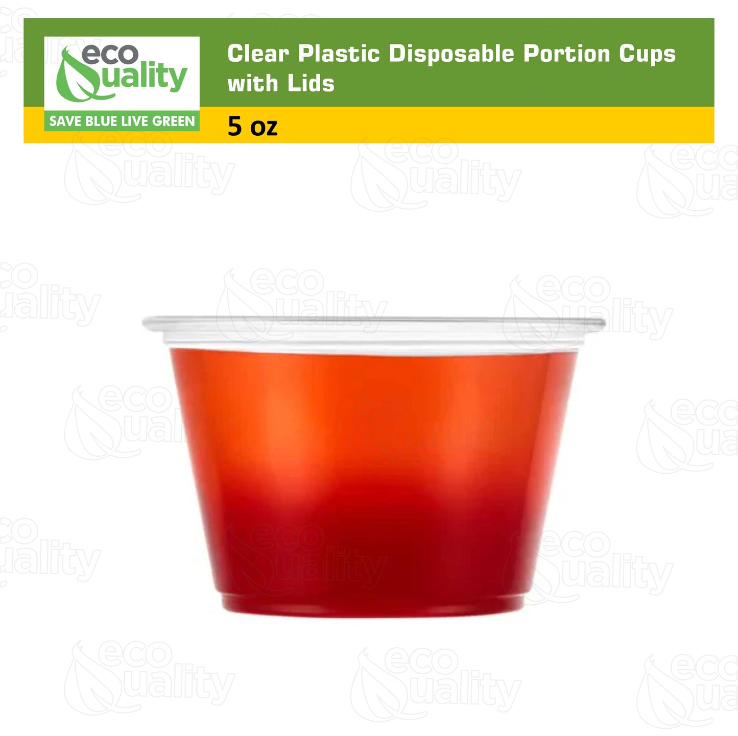 5oz Clear Leak Proof Plastic Condiment Souffle Containers with Lids, Disposable - Perfect for Sauces, Samples, Slime, Jello Shots, Food Storage