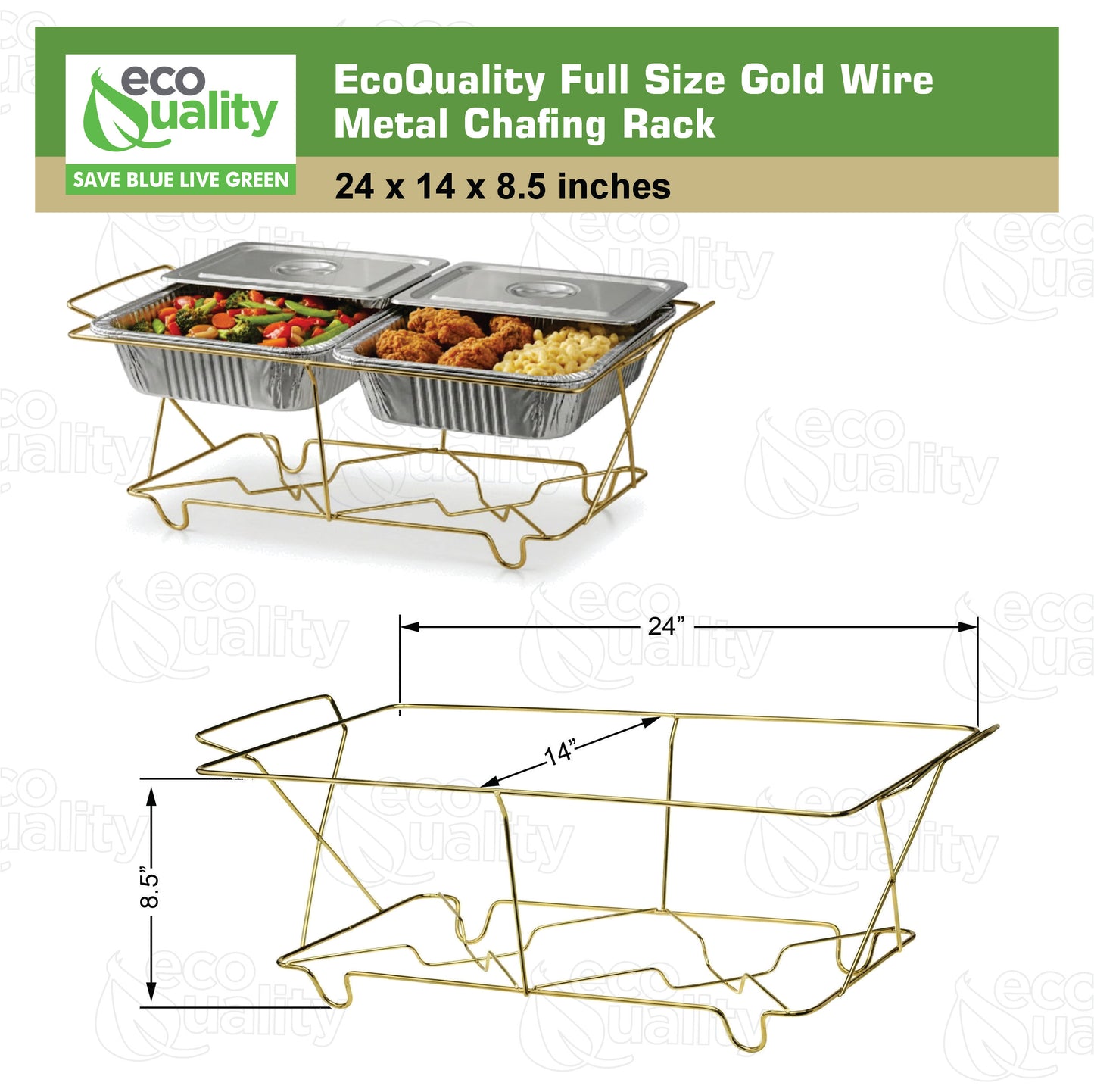 Wire Chafing Rack – Elegant Black & Gold for Buffets, Catering & Events