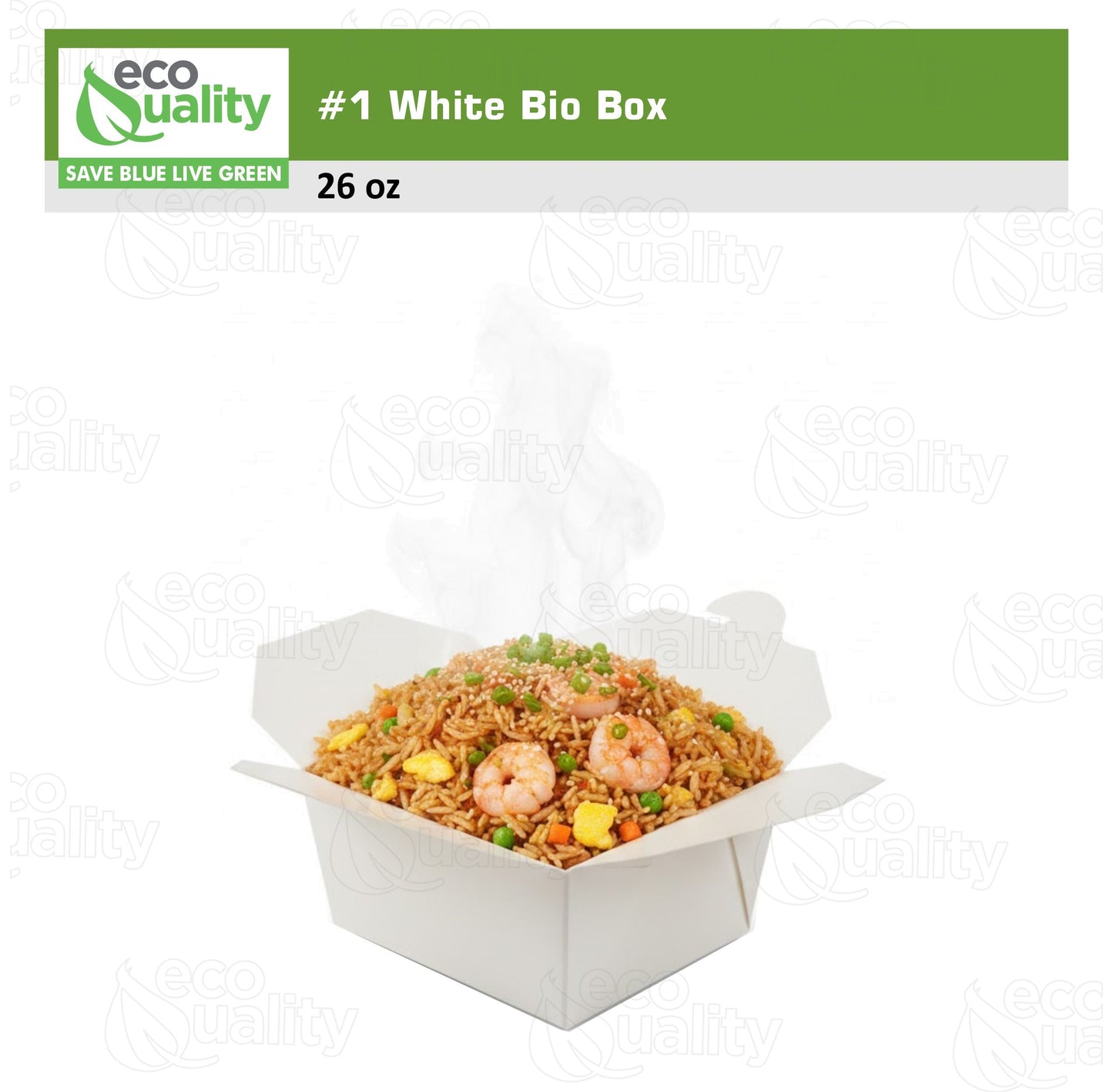 #1 White Paper Take Out Food Containers with Closeable Lid