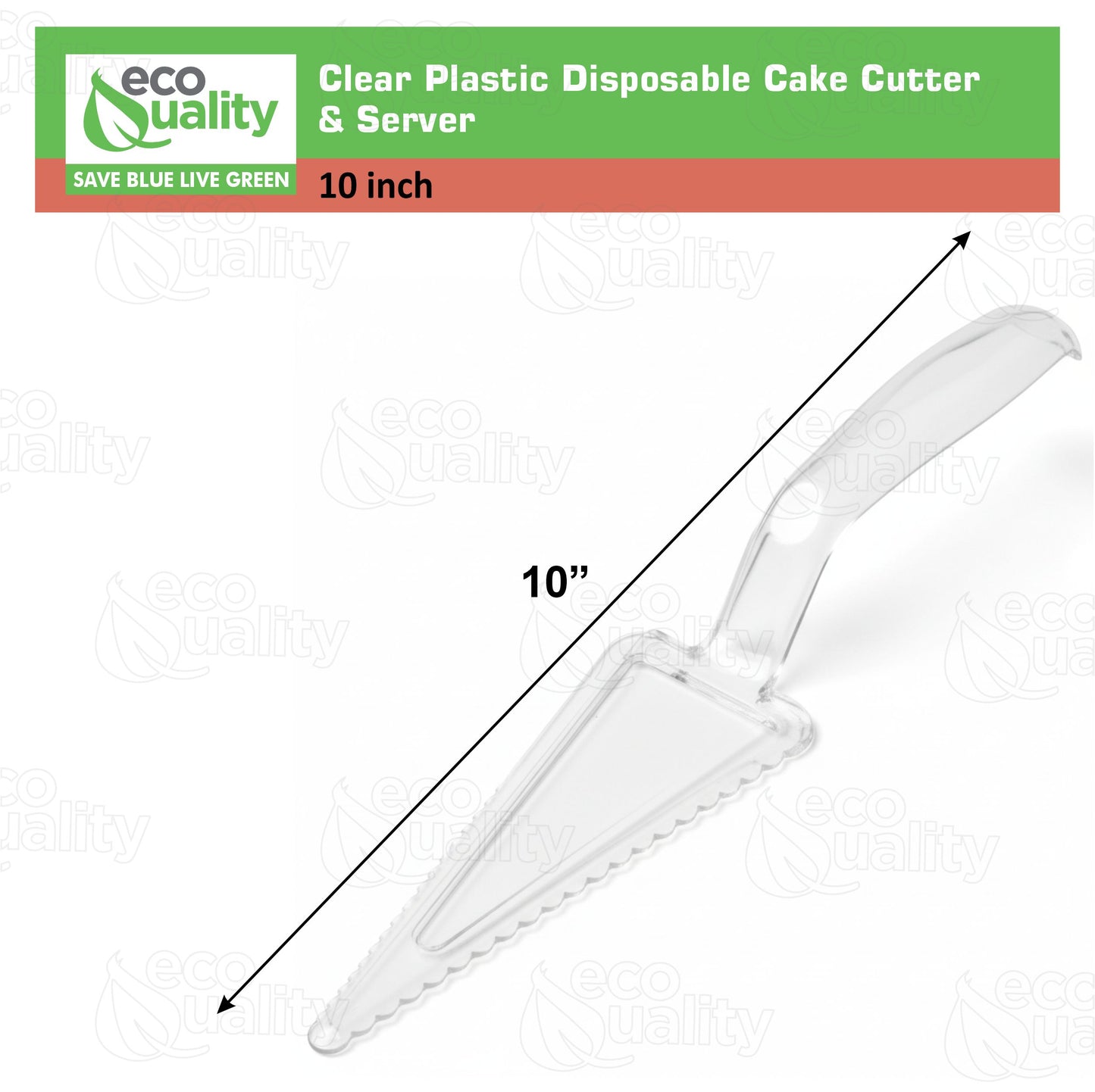 10" Clear Disposable Plastic Cake Servers - Cake Lifter
