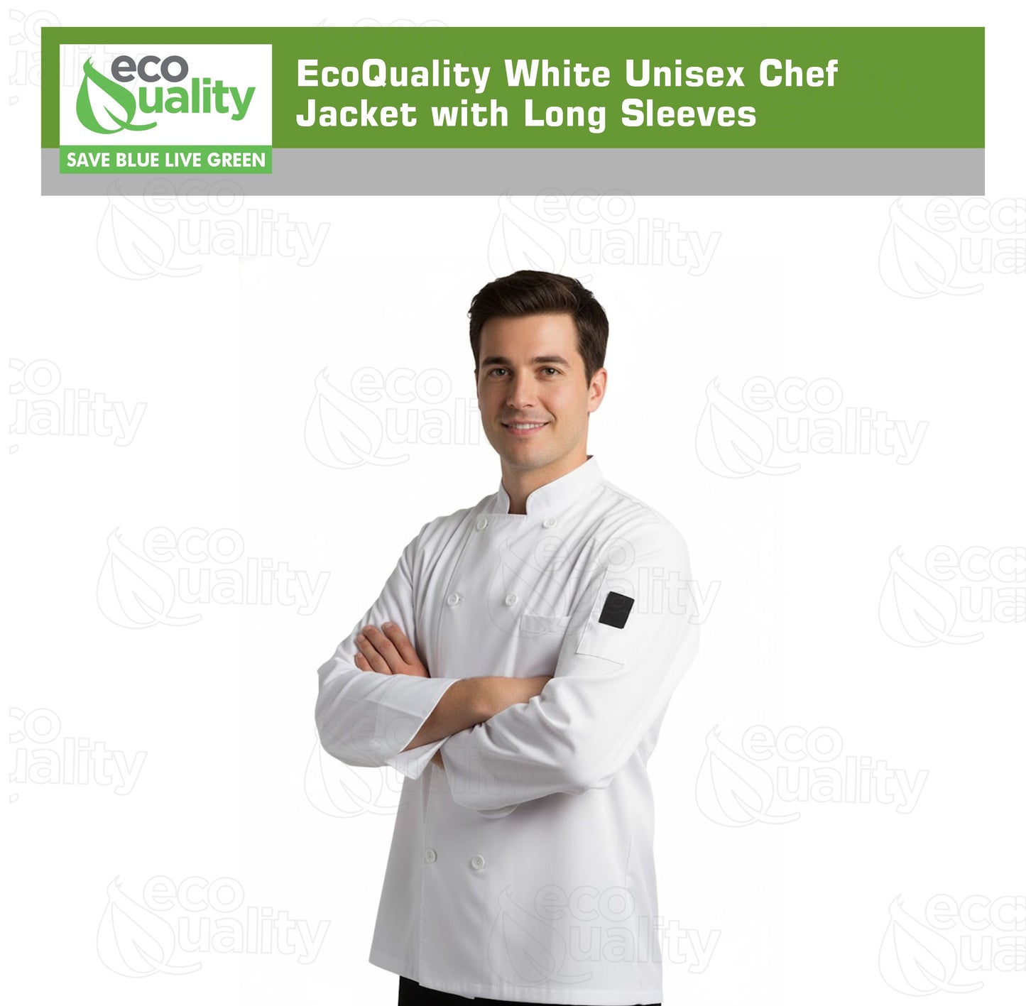Unisex Chef Jacket Long Sleeves, Chef Coat - Restaurant Kitchen Chef Uniform Button Design