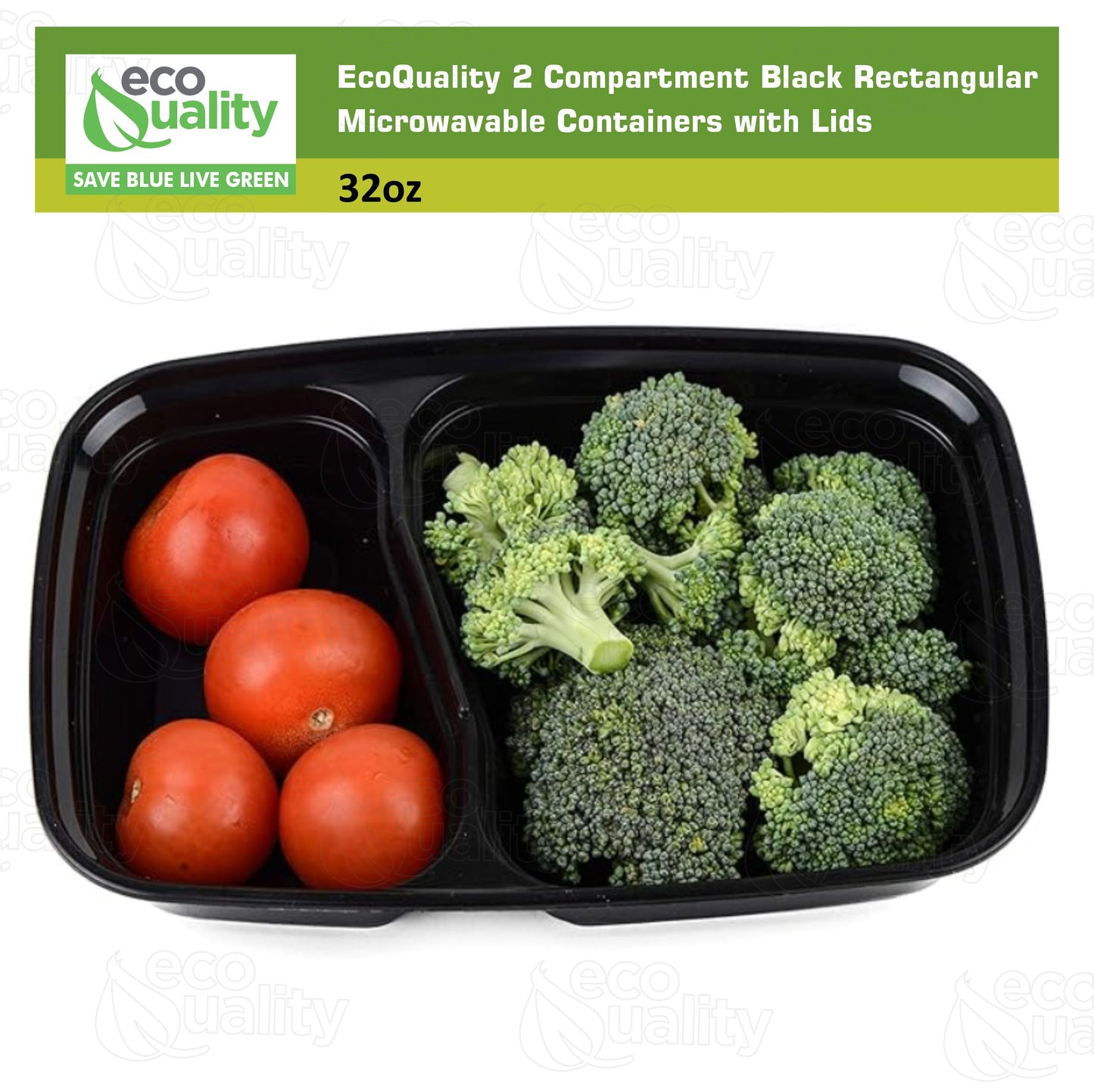 32oz Microwavable Food Storage Rectangular Meal Prep Container with Lids Great for Reusable Lunch Box, Leak Proof Restaurant Take-Out, Catering