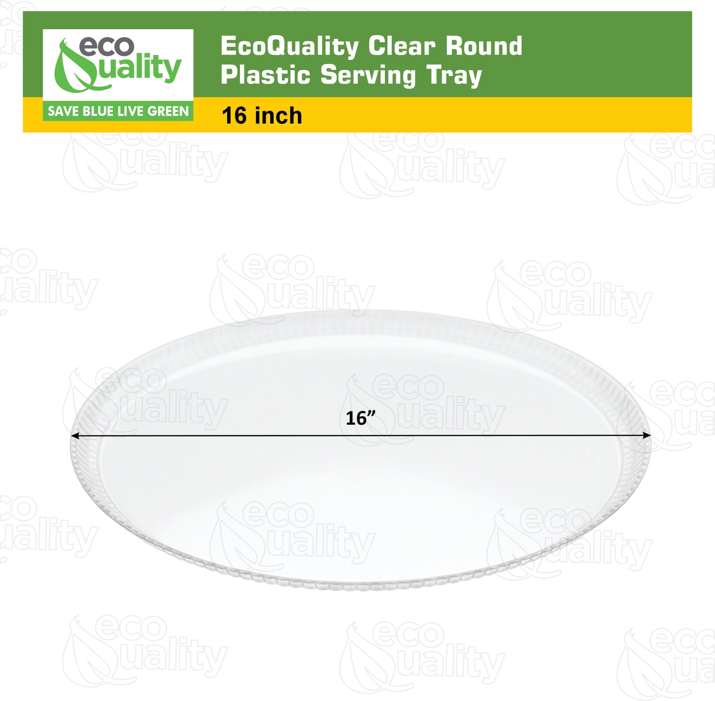 Ridged Clear Round Plastic Tray – Durable Serving Trays for Catering