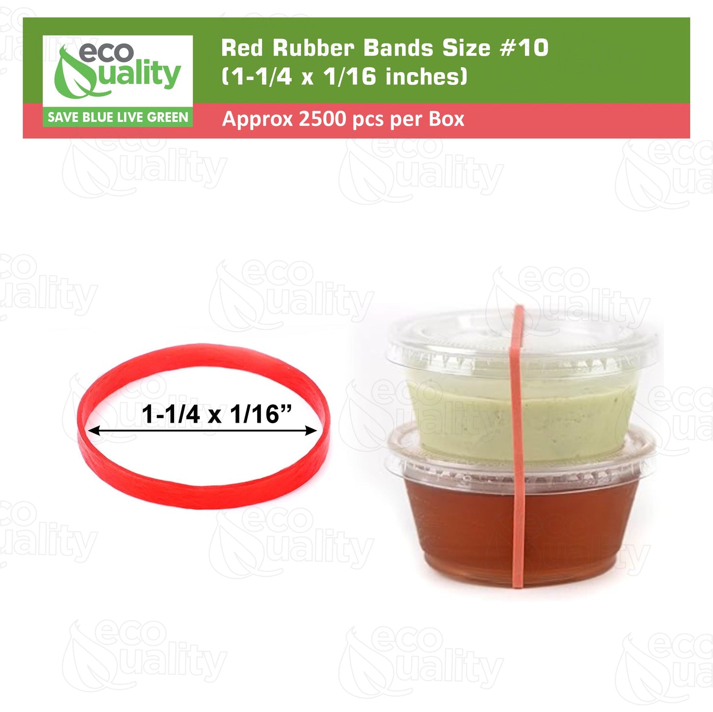 #10 Red Rubber Bands 3700pc Per Box (1-1/4" x 1/16")