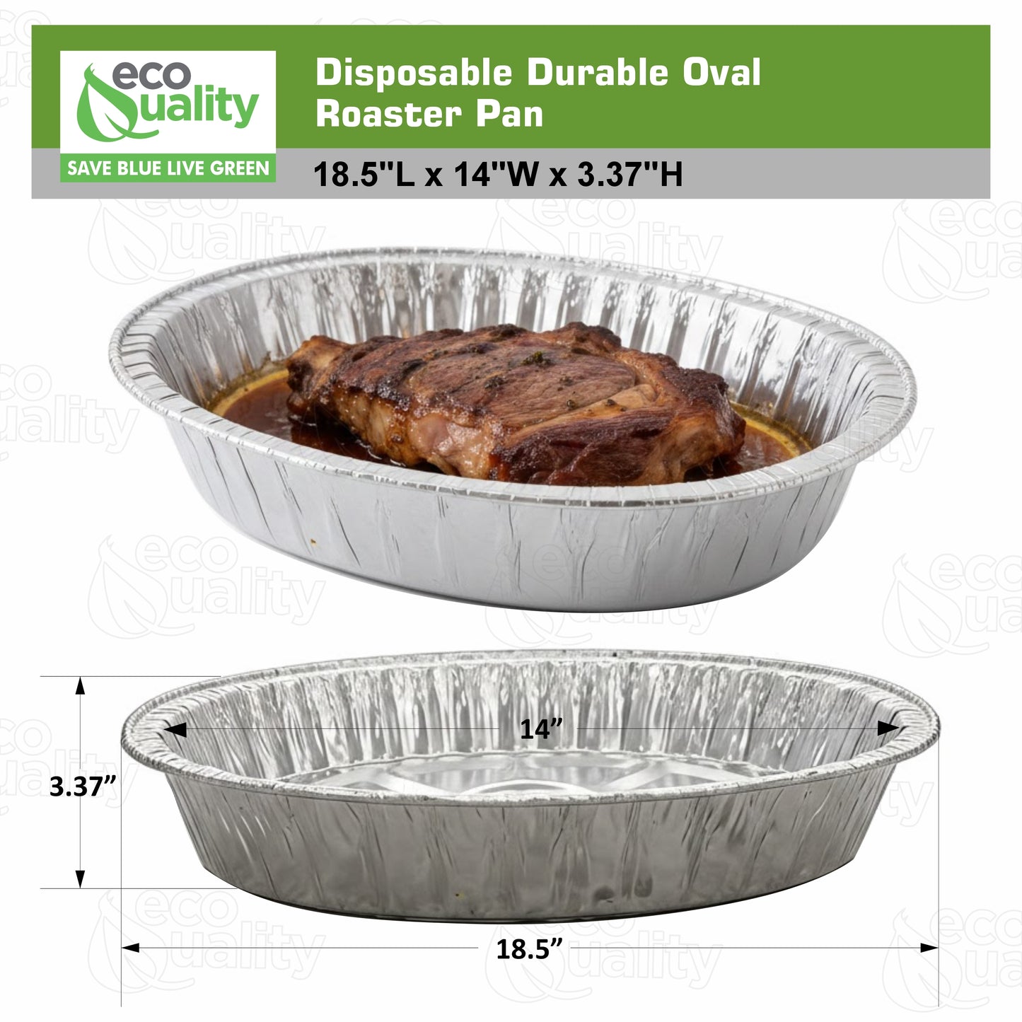 Disposable Aluminum Foil Oval Turkey Roaster Deep Pan