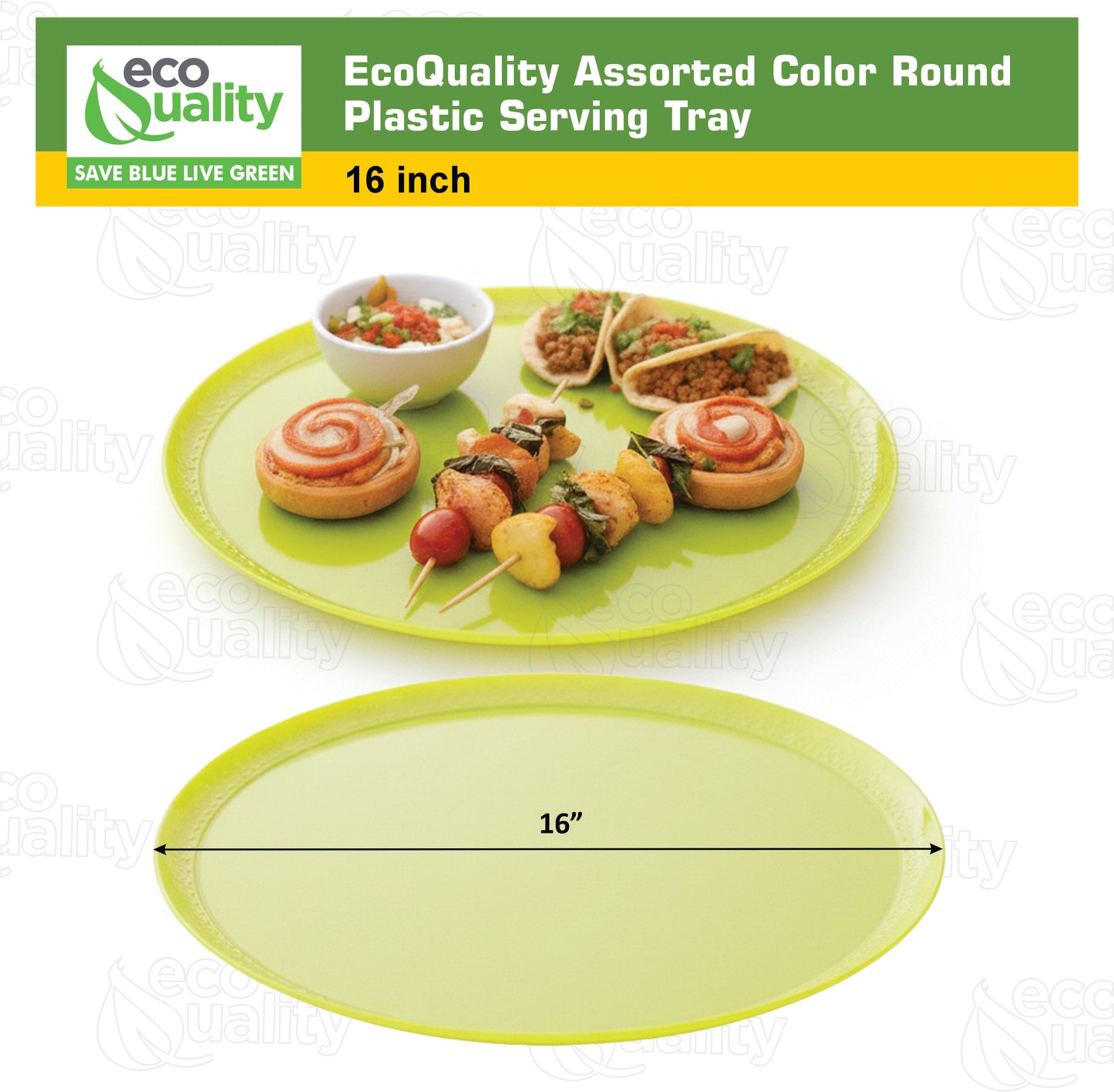 Ridged Assorted Jewel Round Tray – Elegant Serving Trays for Events