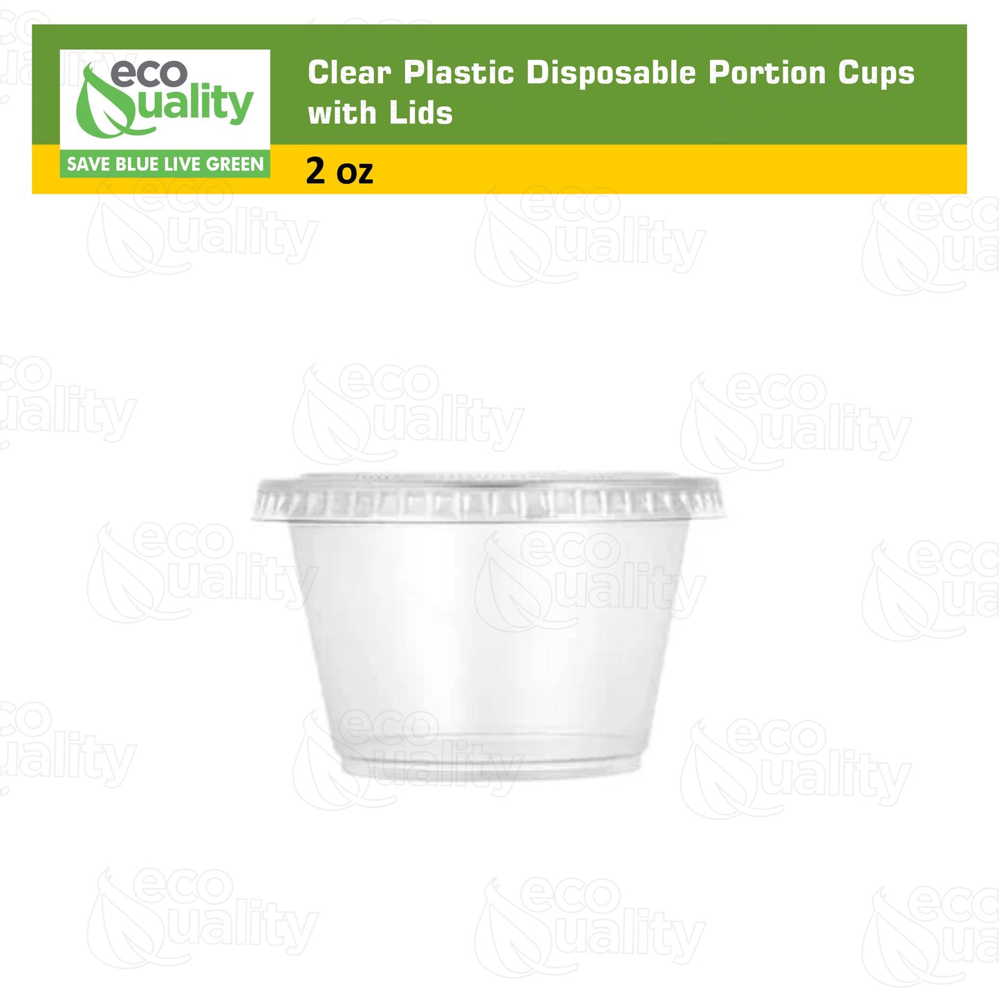 2oz Clear Leak Proof Plastic Condiment Souffle Containers with Lids, Disposable - Perfect for Sauces, Samples, Slime, Jello Shots, Food Storage