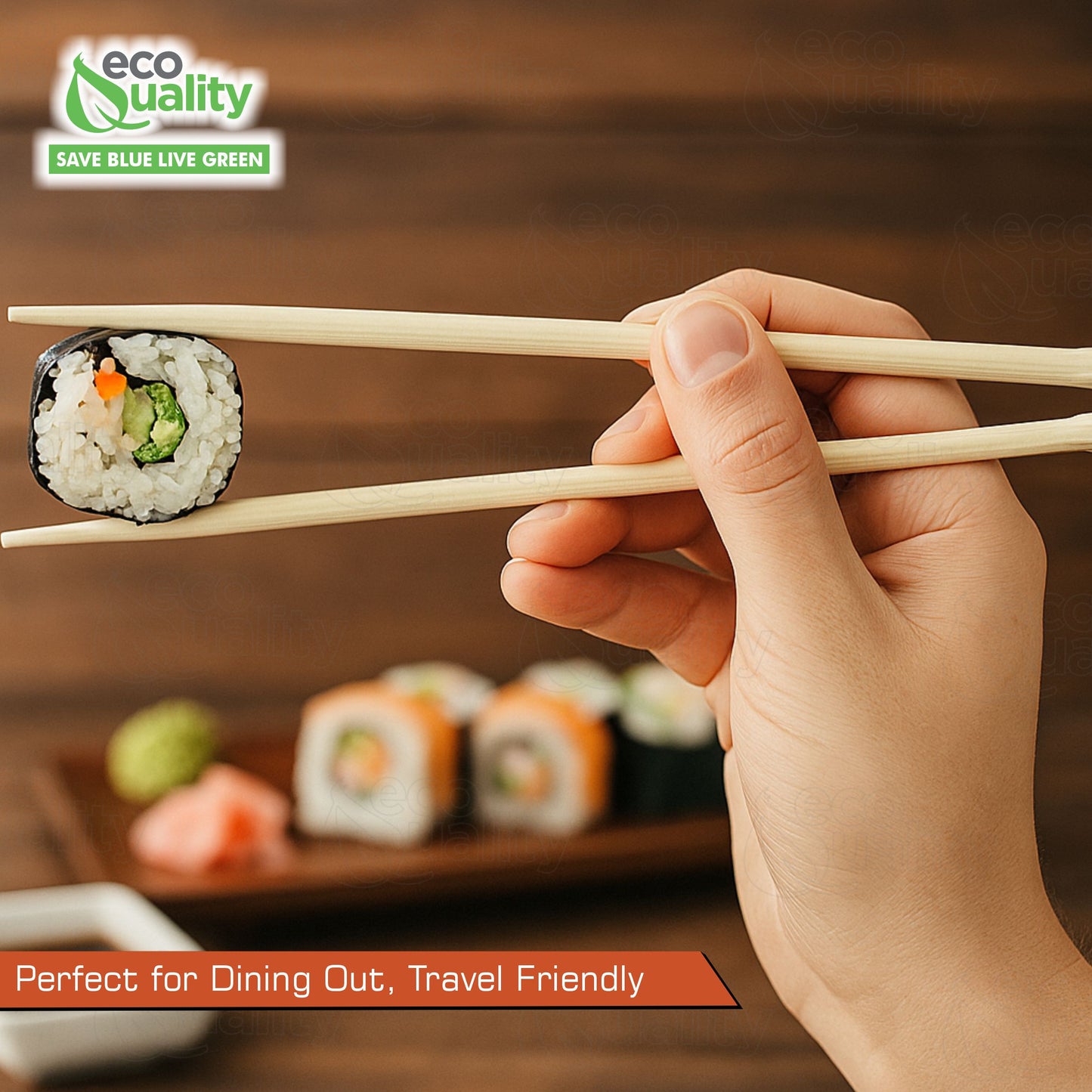 9inch Premium Plastic Wrapped Disposable Bamboo Chopsticks