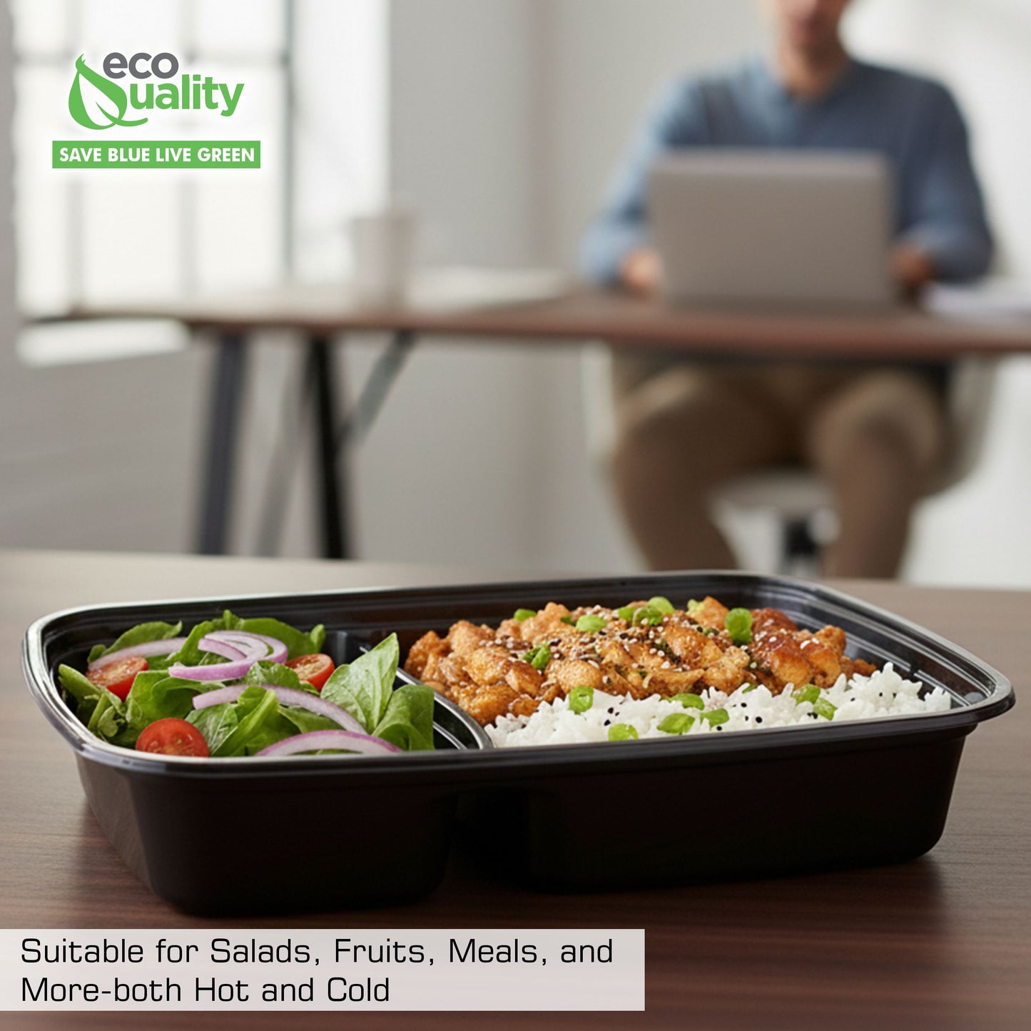 32oz Microwavable Food Storage Rectangular Meal Prep Container with Lids Great for Reusable Lunch Box, Leak Proof Restaurant Take-Out, Catering
