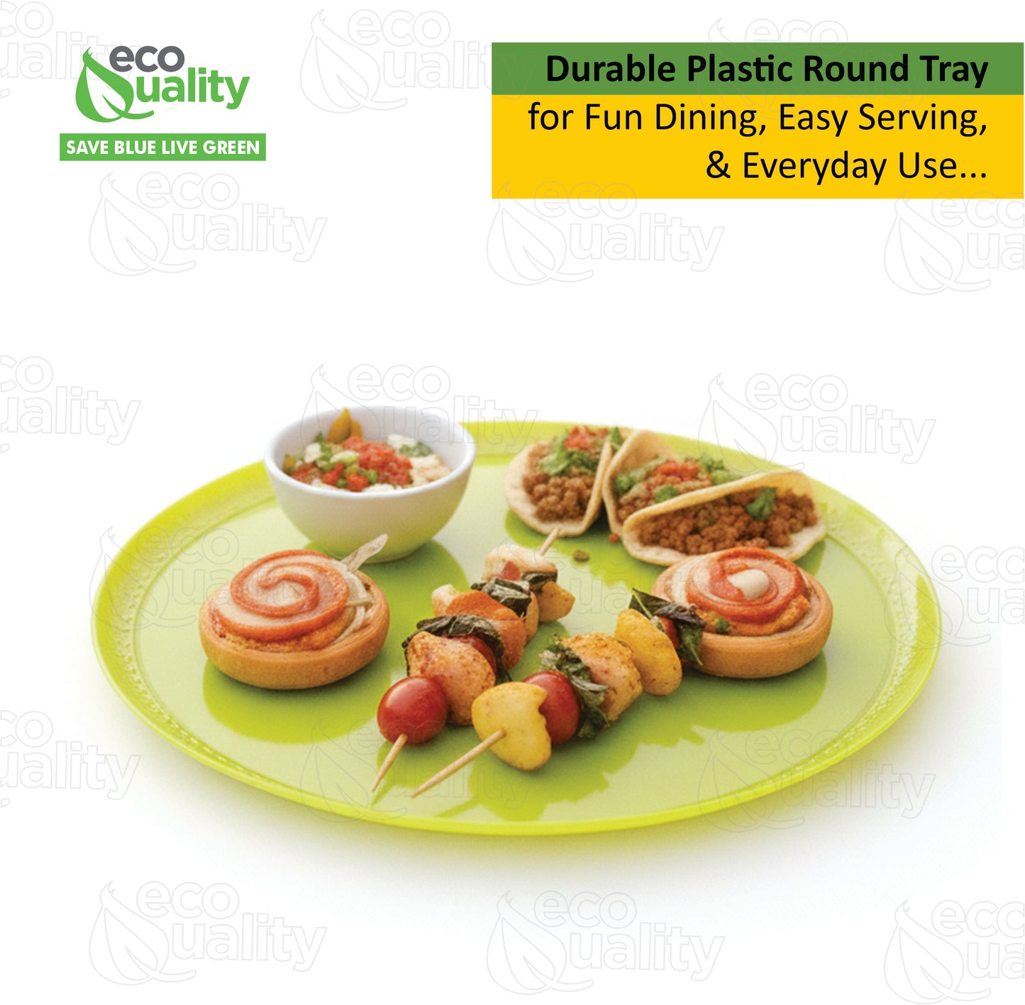 Ridged Assorted Jewel Round Tray – Elegant Serving Trays for Events