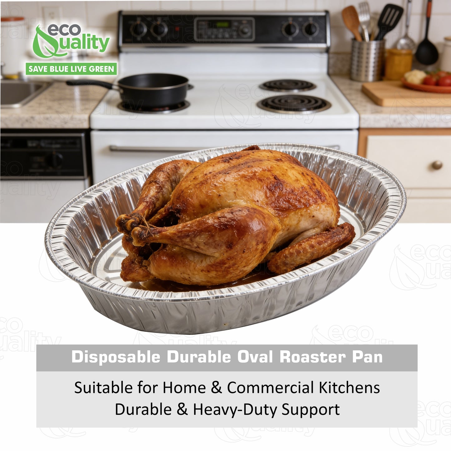 Disposable Aluminum Foil Oval Turkey Roaster Deep Pan