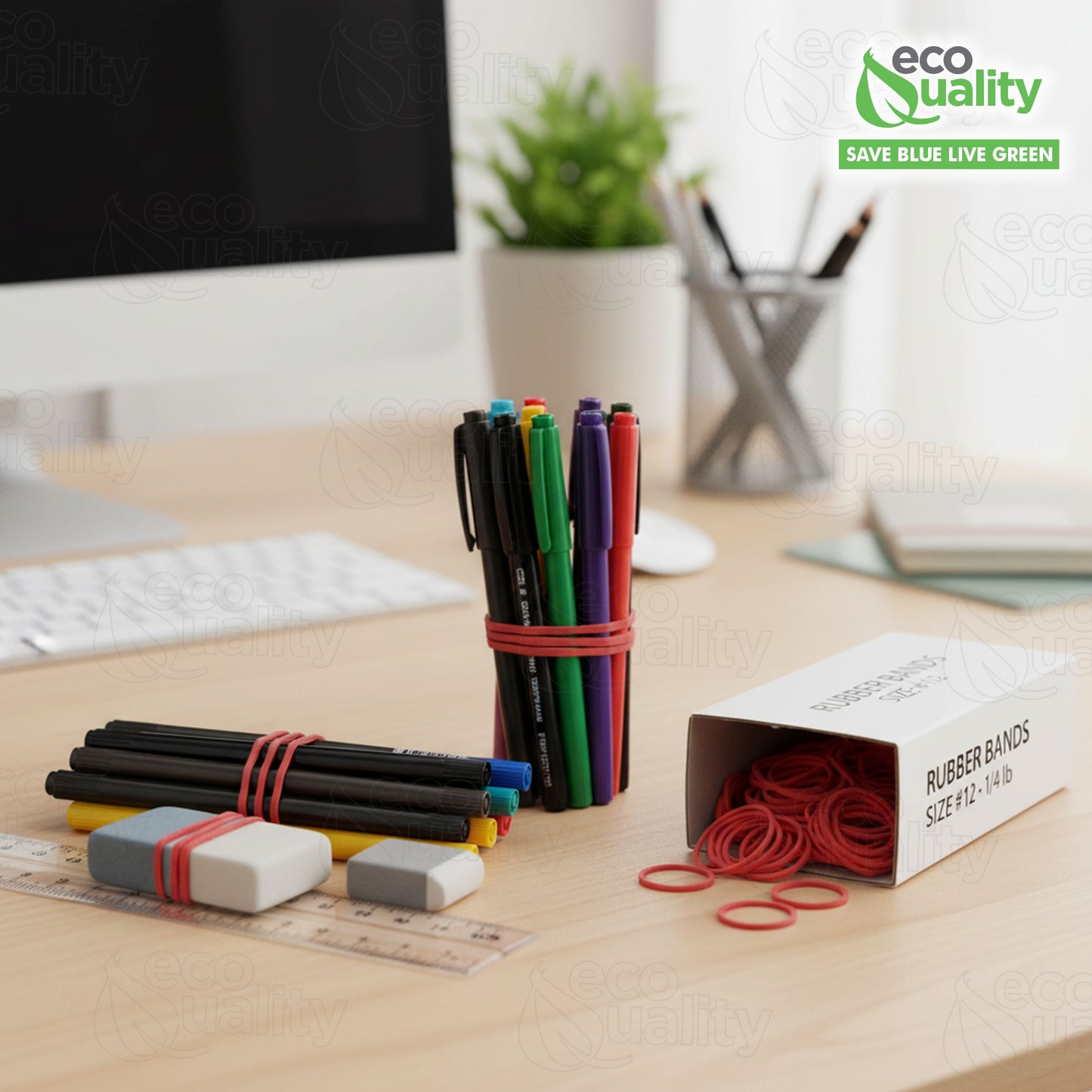 #12 Red Rubber Bands 2500pc Per Box (1-3/4" x 1/16")