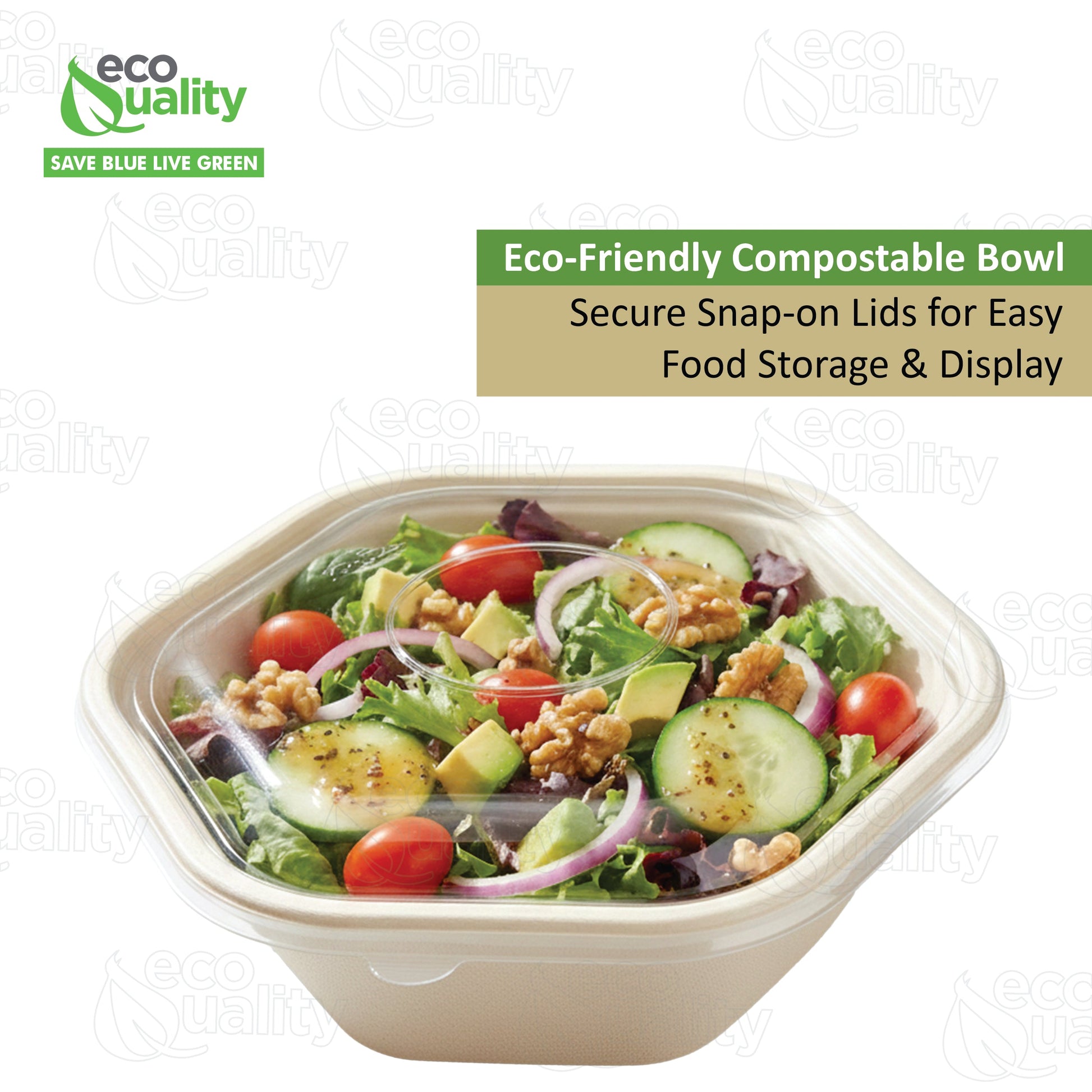 Hexagon 24oz disposable bowl made from sugarcane fiber compostable catering use